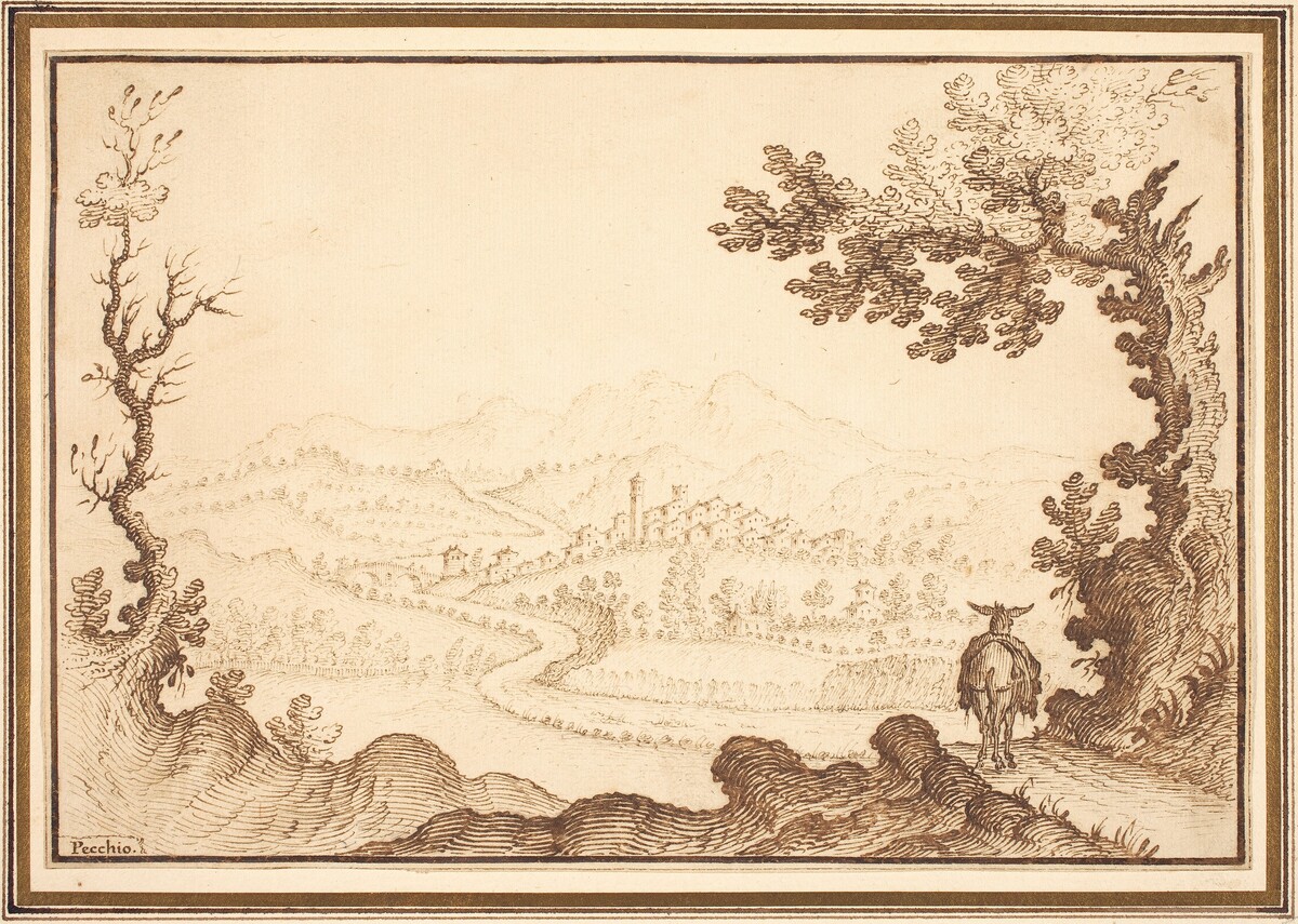 A Landscape Near Pecchio by Remigio Cantagallina
