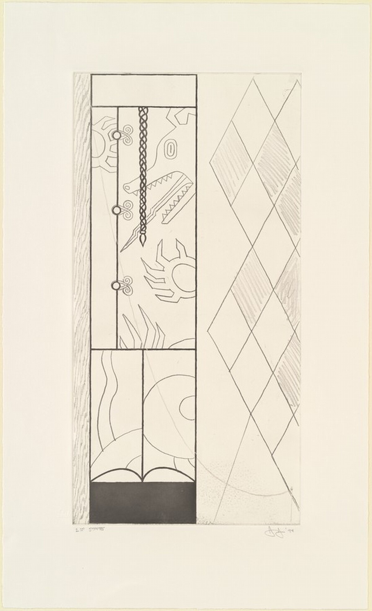 Untitled [state proof of 2nd state] by Jasper Johns