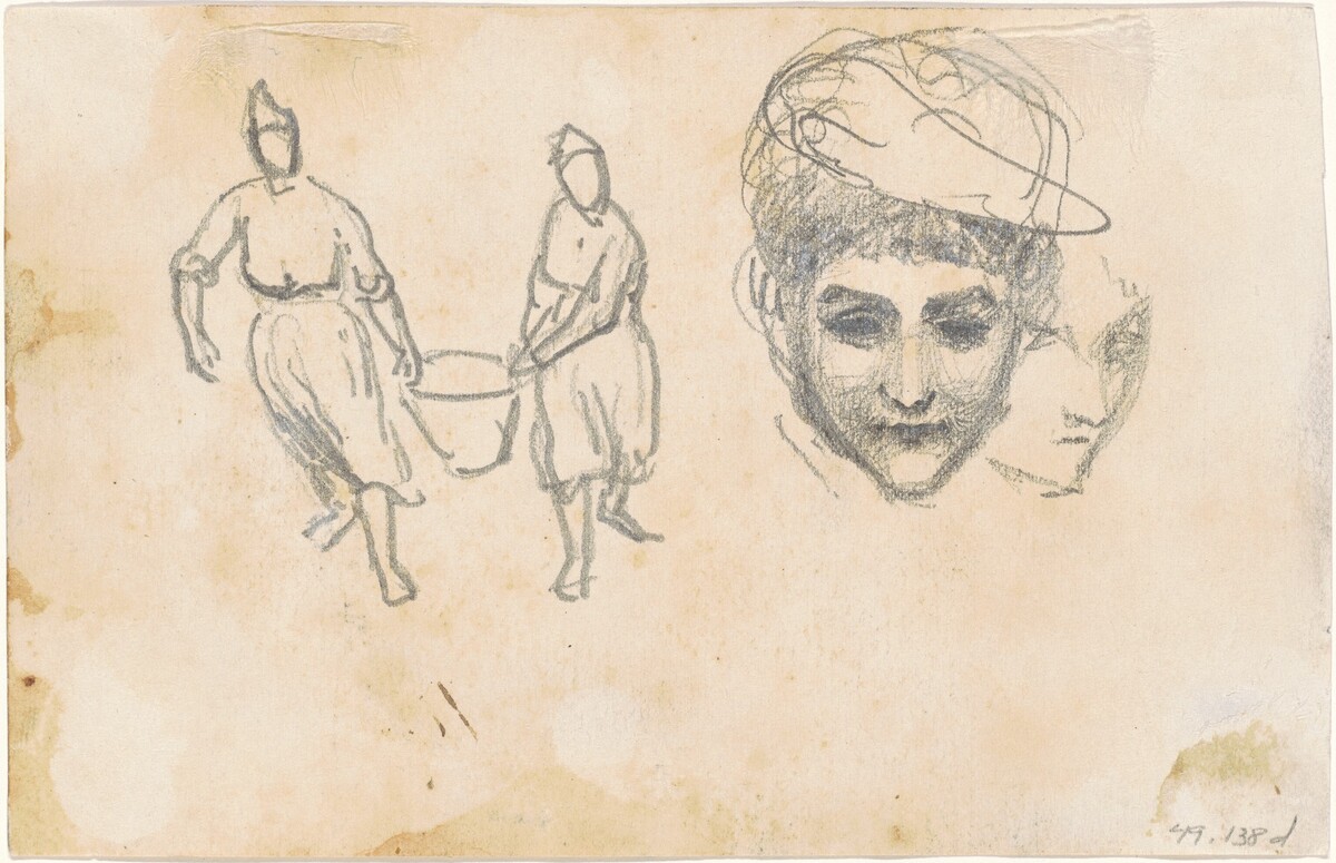 Studies of Peasants [verso] by John Singer Sargent