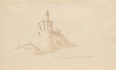 Das alte Schloss Gutenfeis bei Caub am Rhein
