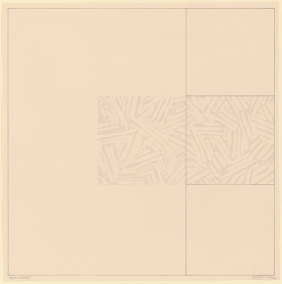 #3 (after 'Untitled 1975') [trial proof] by Jasper Johns