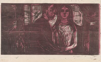Young Couple in a Spruce Forest (Ungt par i granskog)