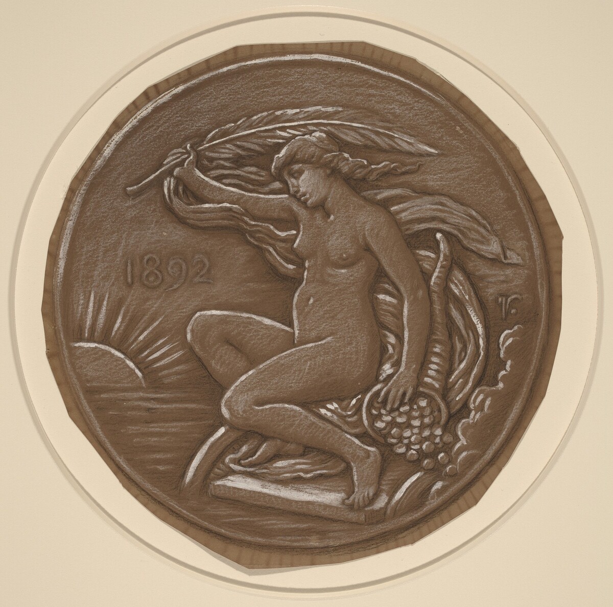 Drawing for Star of Fortune by Elihu Vedder