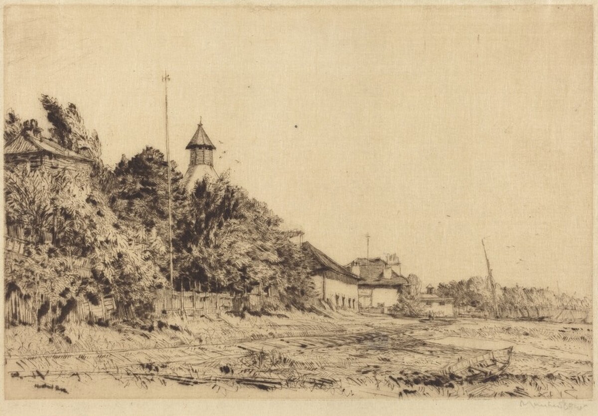 Brewhouses, Southampton by Muirhead Bone