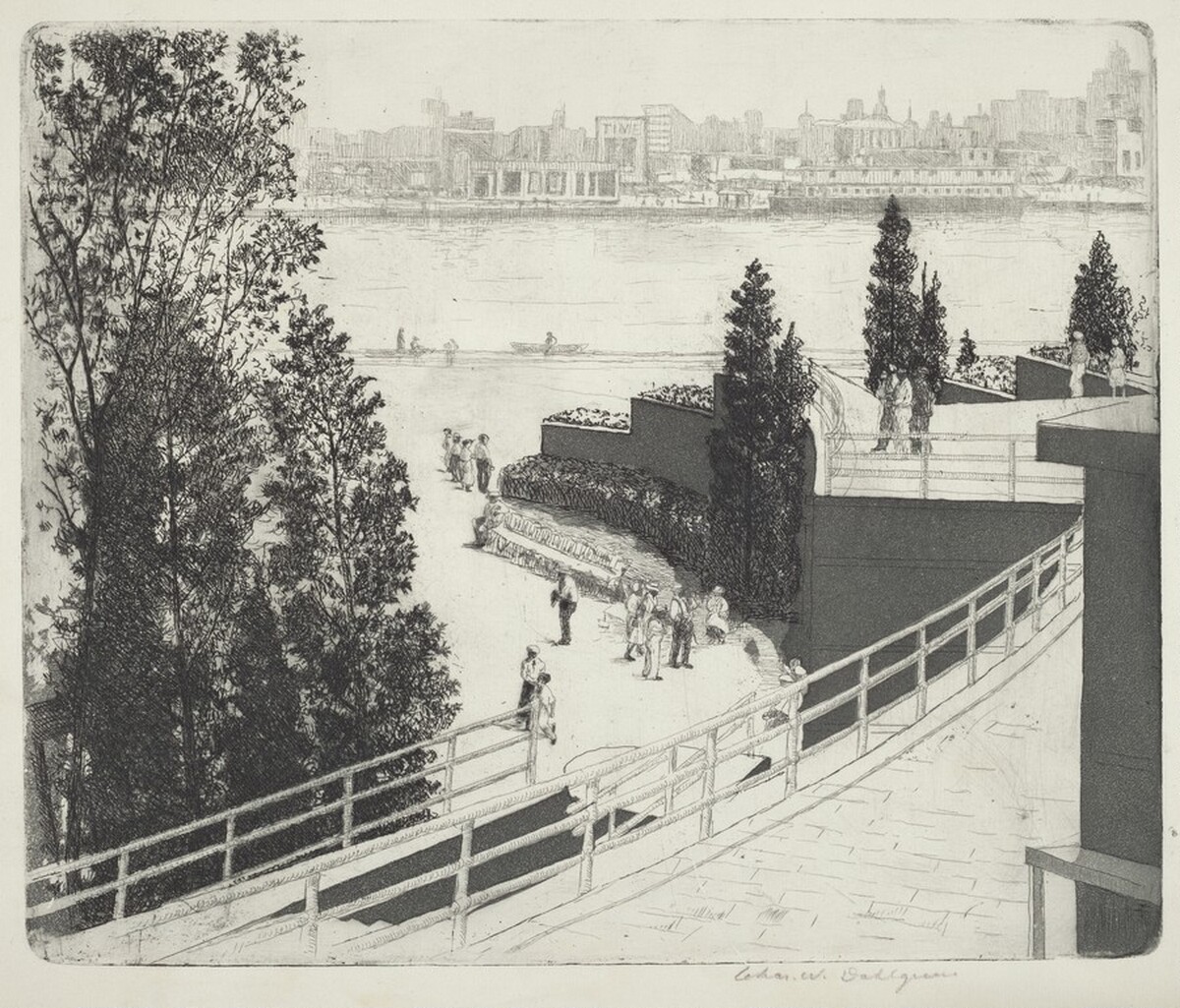 Across the Lagoon - Century of Progress Exposition, Chicago, 1933 by Charles W. Dahlgreen
