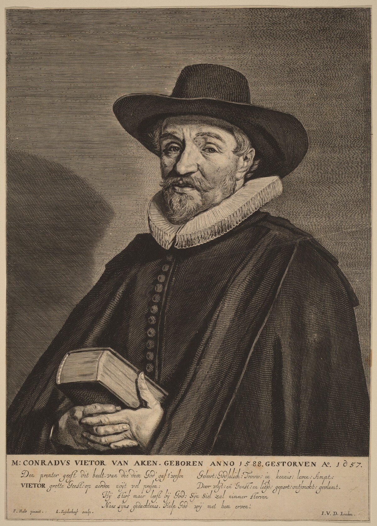 Conrad Vietor van Aken by Jonas Suyderhoff after Frans Hals