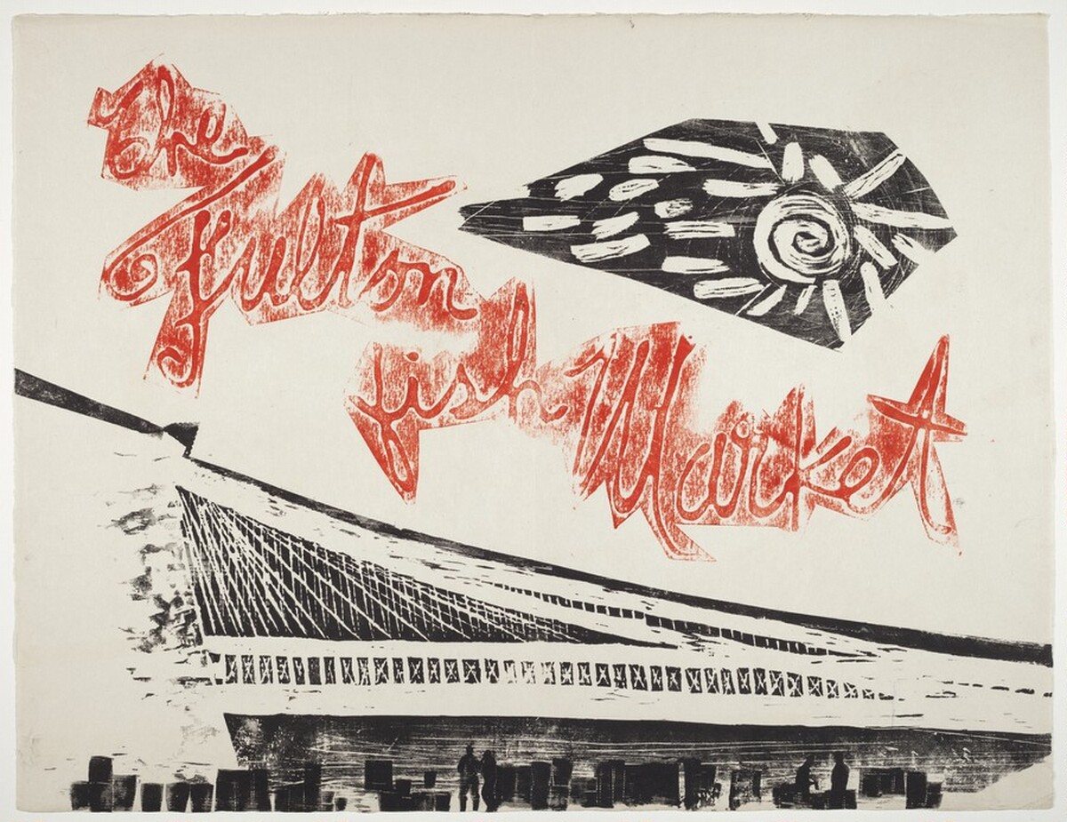 Title Page for The Fulton Fish Market by Antonio Frasconi