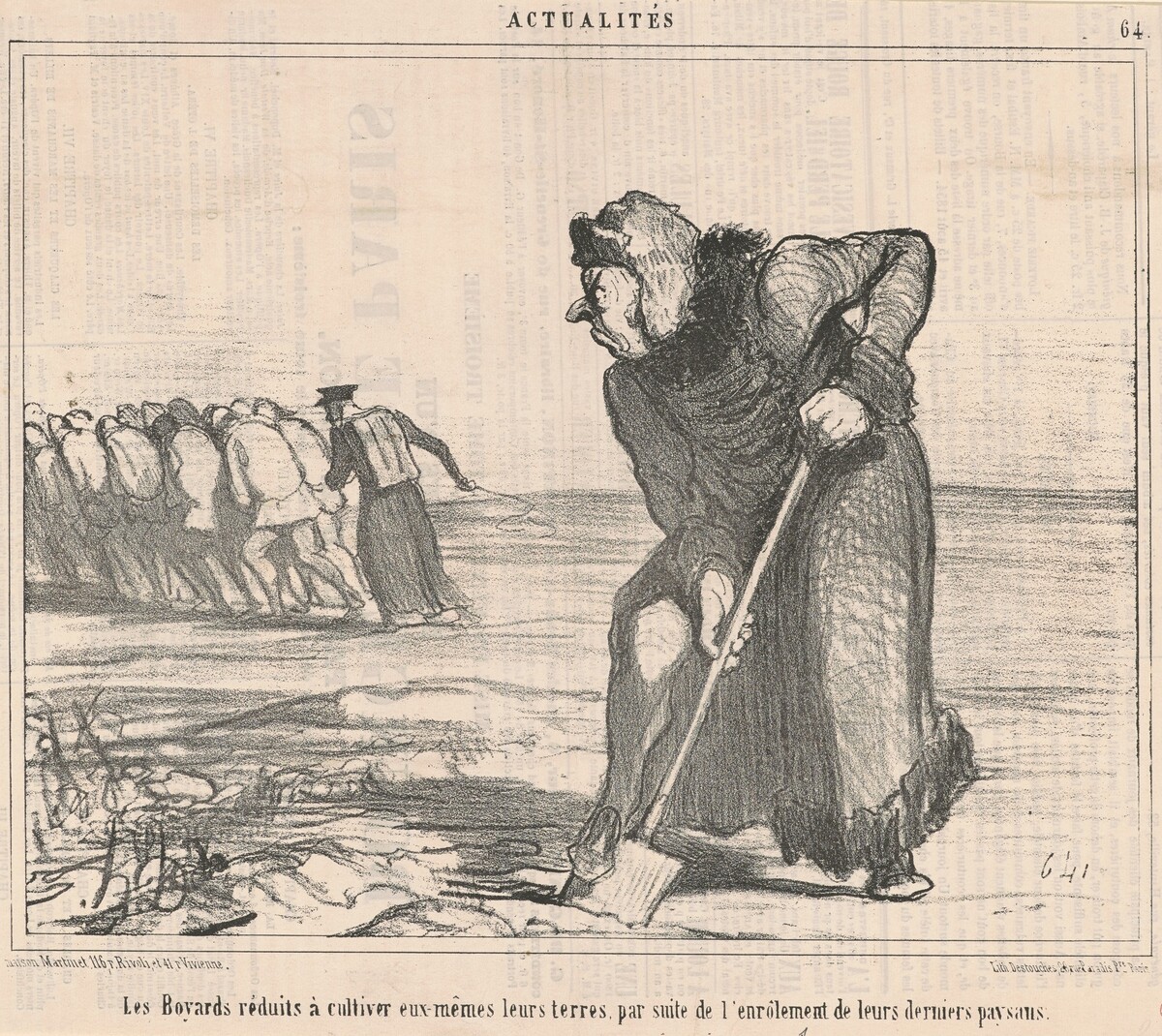 Les boyards réduits a cultiver ... by Honoré Daumier