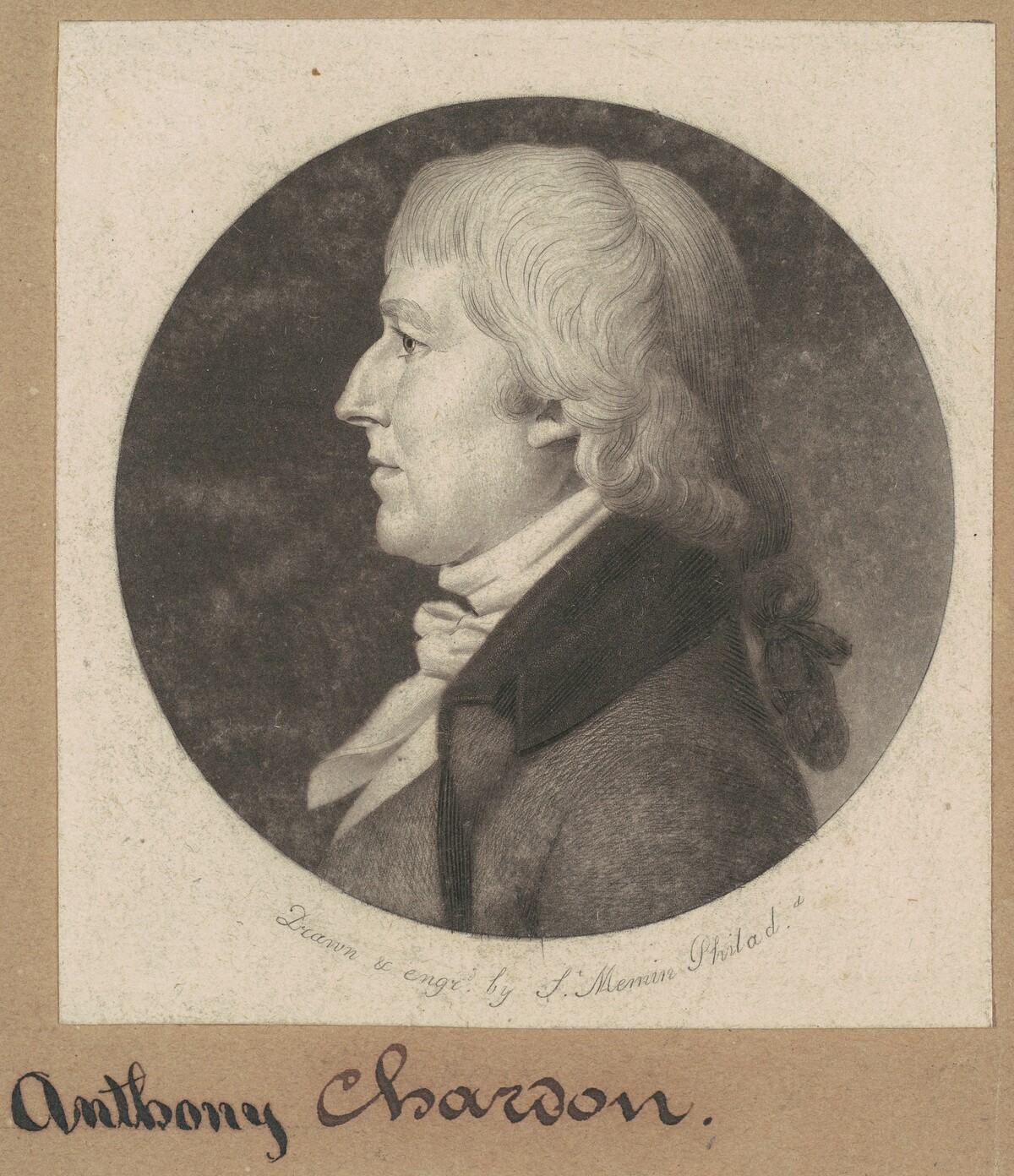 Anthony Chardon by Charles B. J. Févret de Saint-Mémin