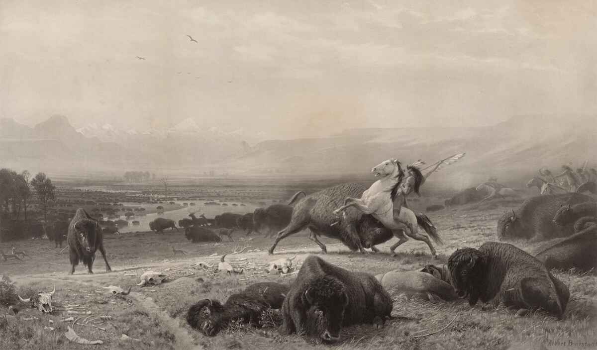 The Last of the Buffalo by after Albert Bierstadt