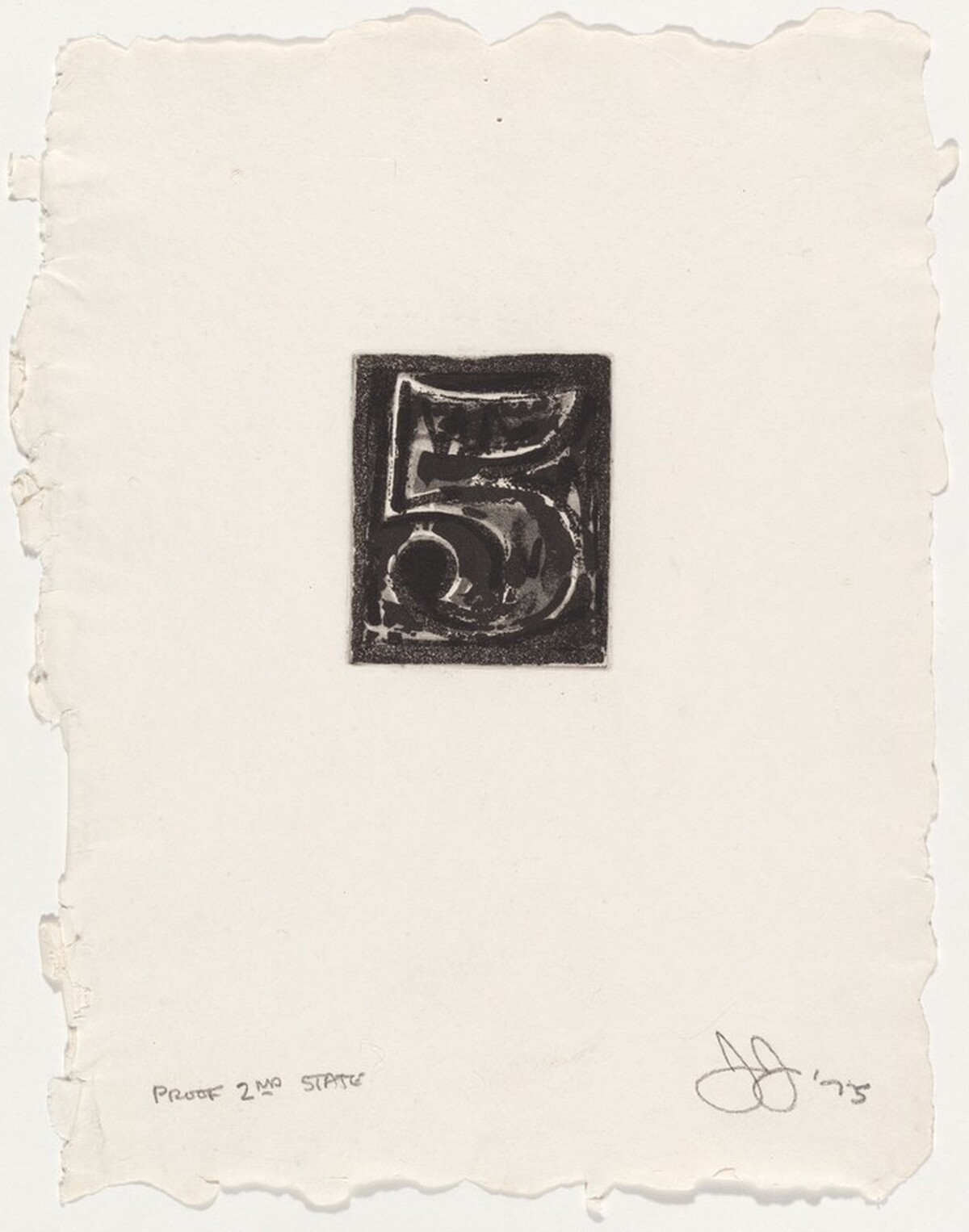 5 [proof of 2nd state] by Jasper Johns