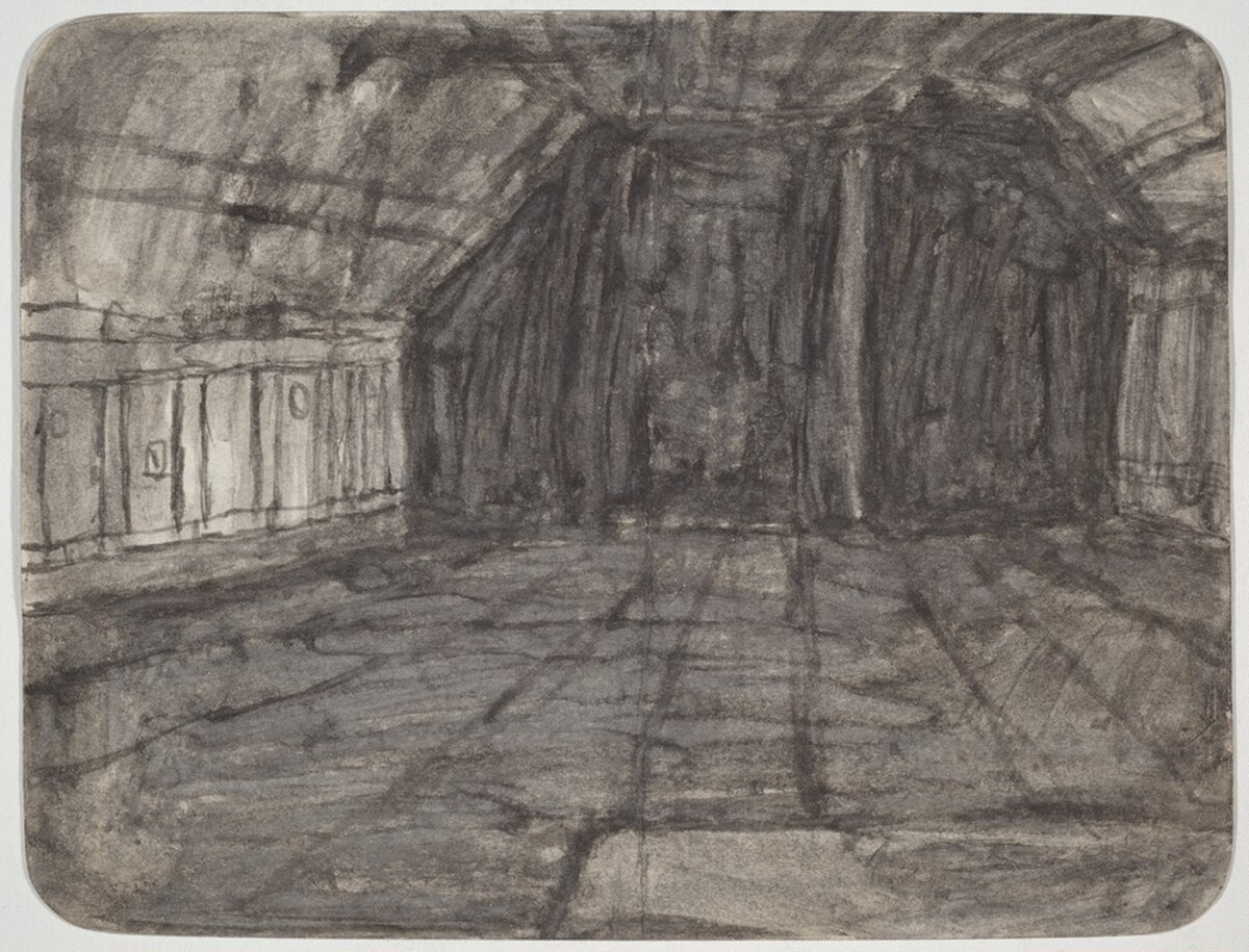 Untitled (Shed Interior) [verso] by James Castle