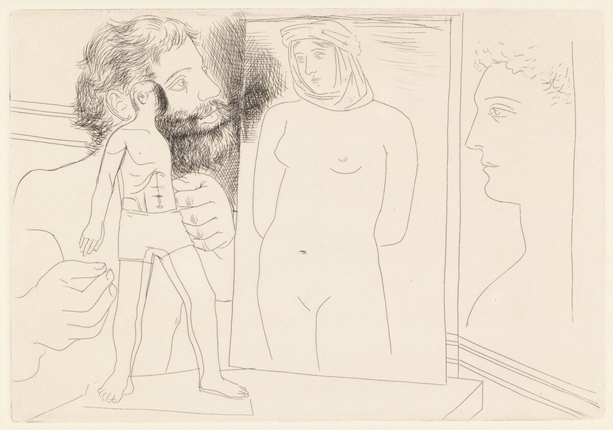 Sculpteur avec sculpture et d'autres oeuvres (Sculptor with a Sculpture and Other Works) by Pablo Picasso, Honoré de Balzac (author)