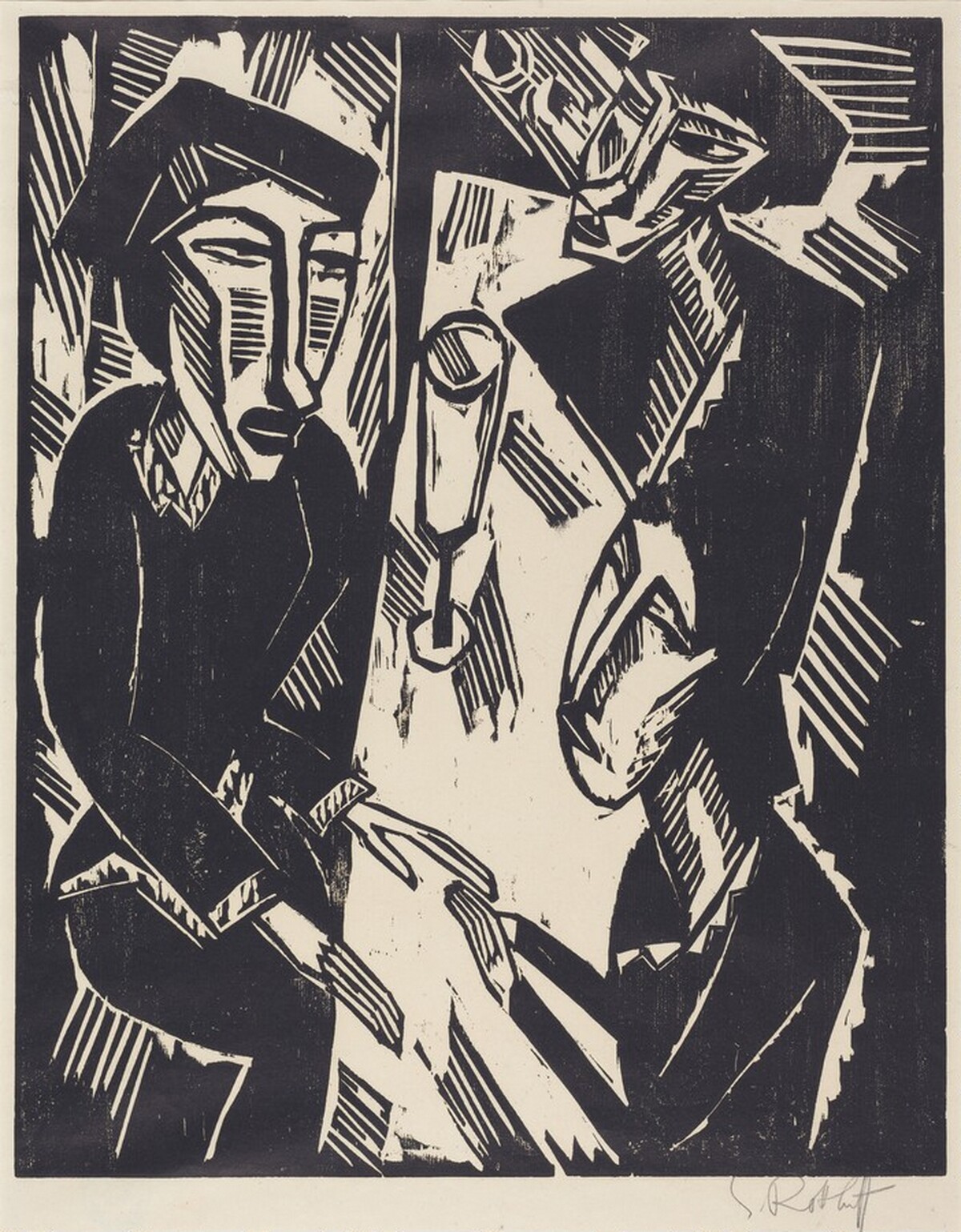 Three at a Table (Drei am Tisch) by Karl Schmidt-Rottluff