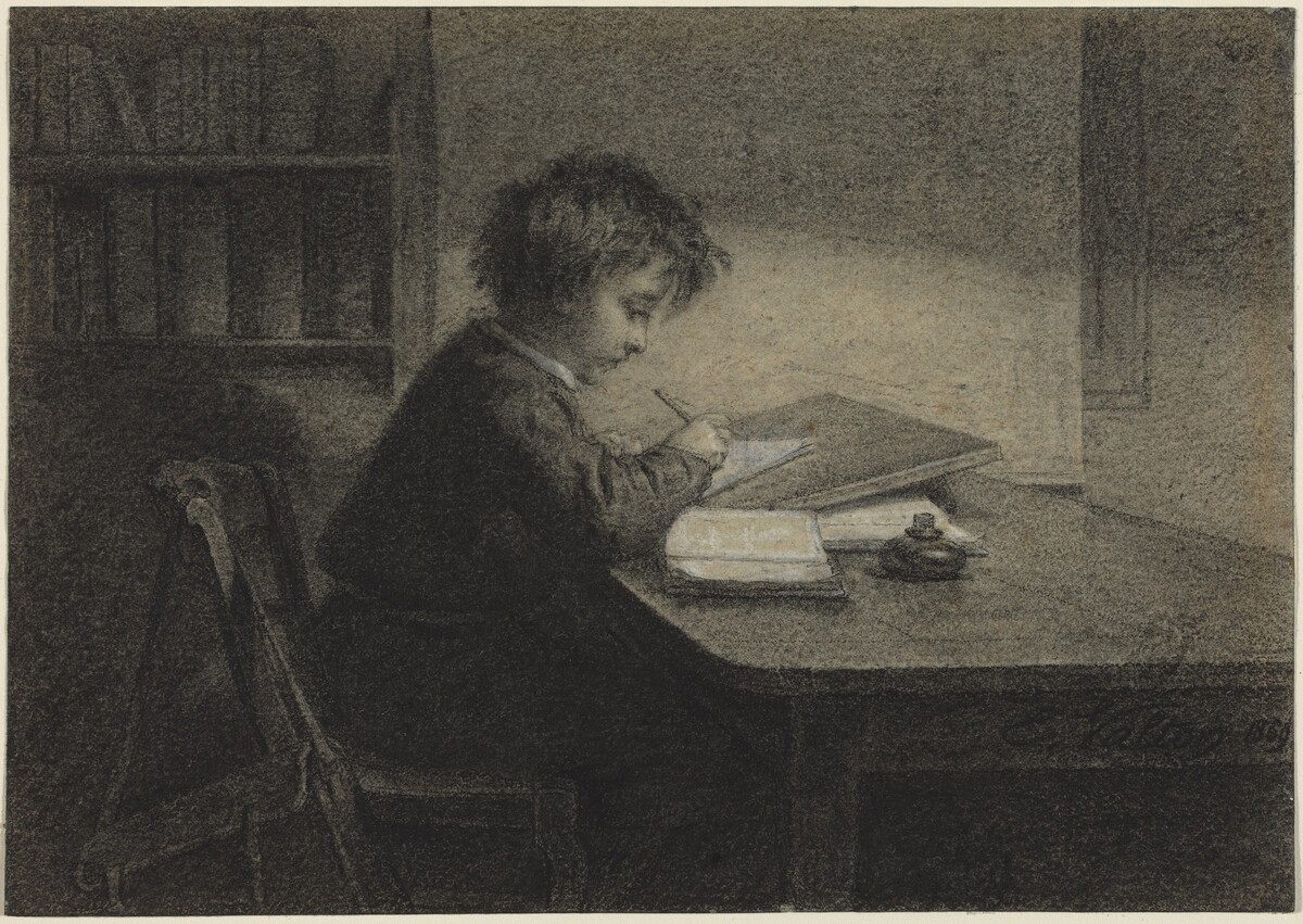 The Scholar by Edmond Eugène Valton