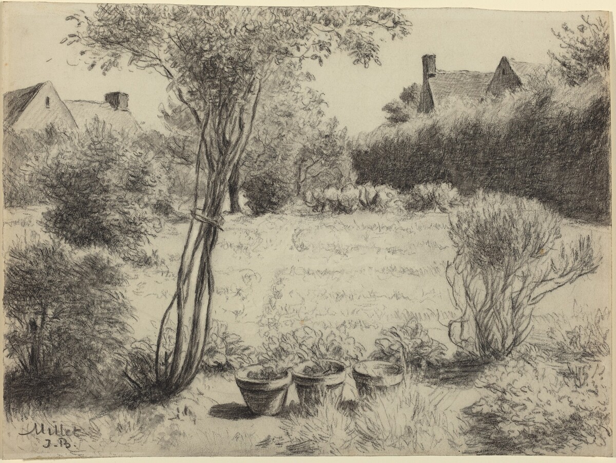 Sunlit Garden by Jean-Baptiste Millet