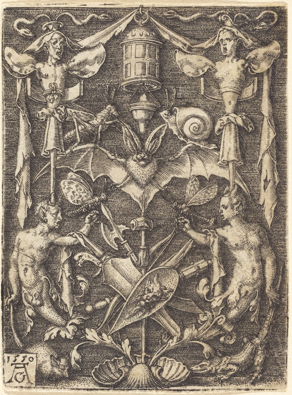 Ornament with Trophy of Arms by Heinrich Aldegrever