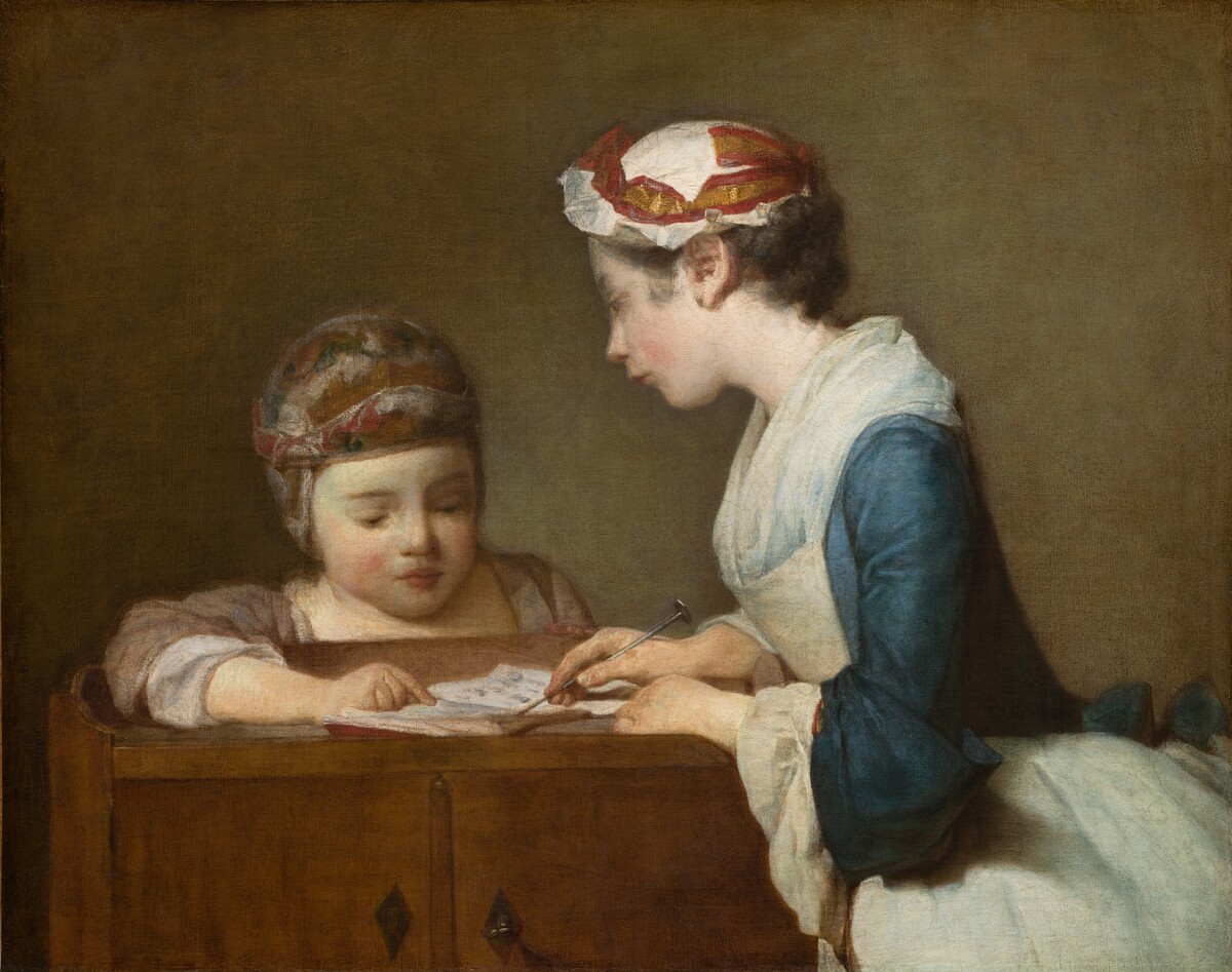 The Little Schoolmistress by Jean Siméon Chardin