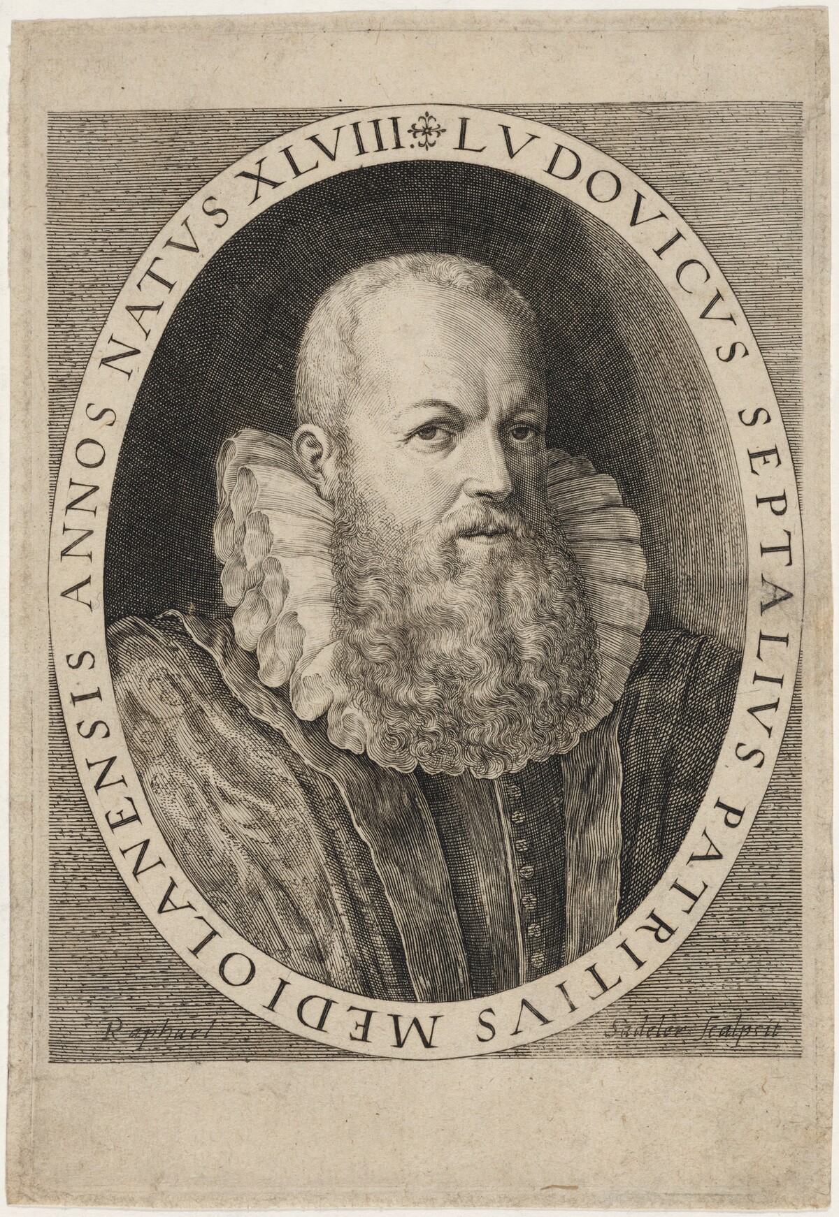 Ludovicus Septalius, Patricius Mediolanensis by Raphael Sadeler I