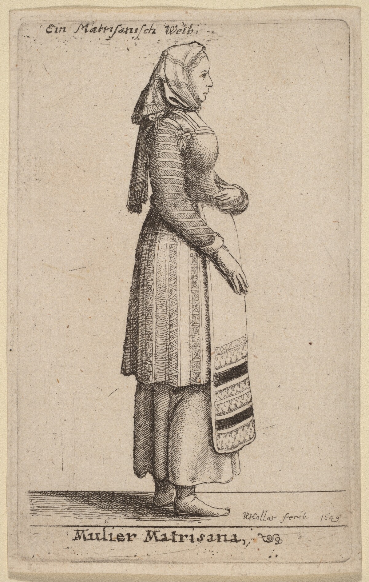 Mulier Matrisana by Wenceslaus Hollar