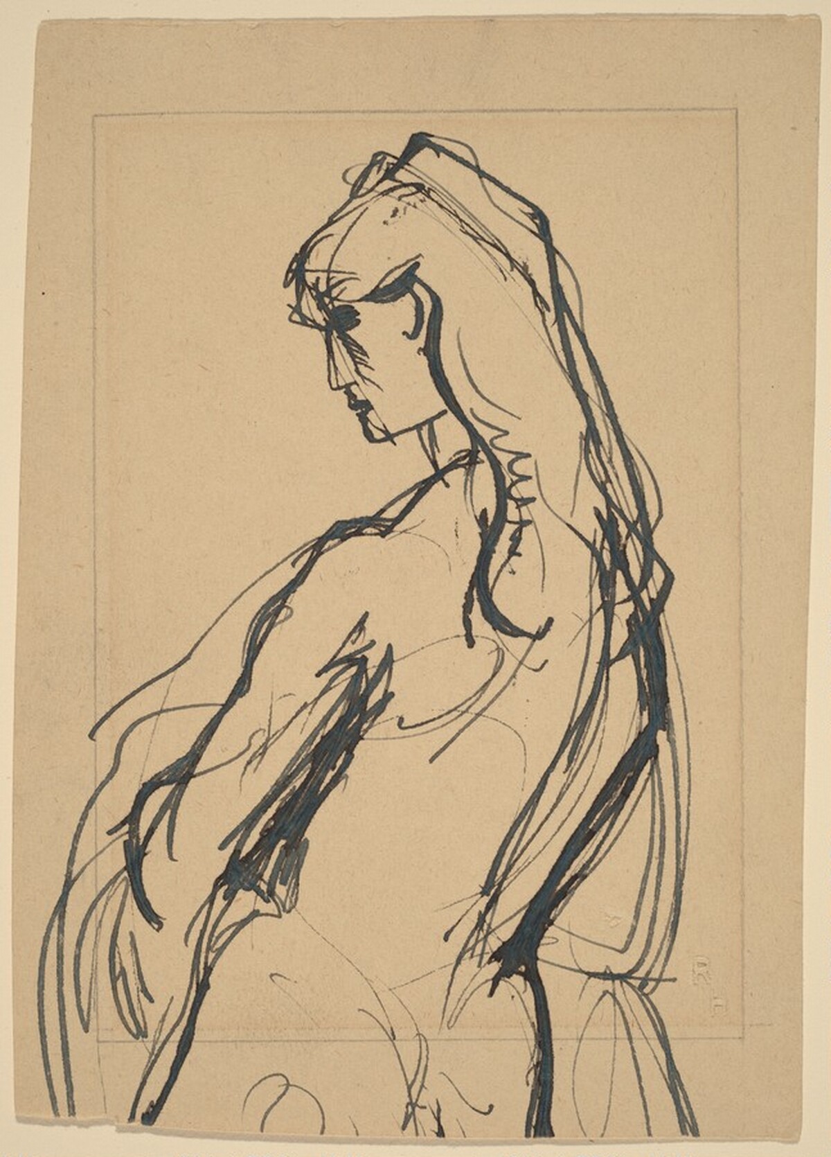 Girl Facing Left by Robert Henri