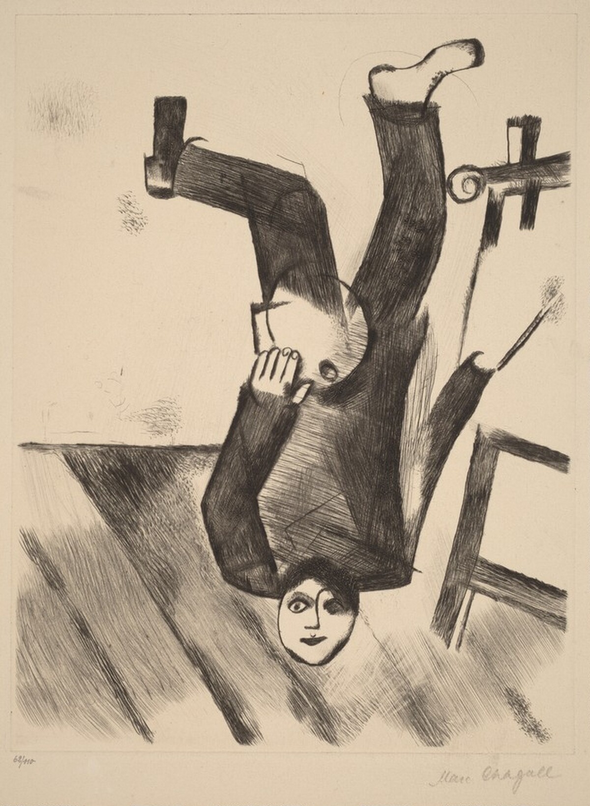 At the Easel by Marc Chagall