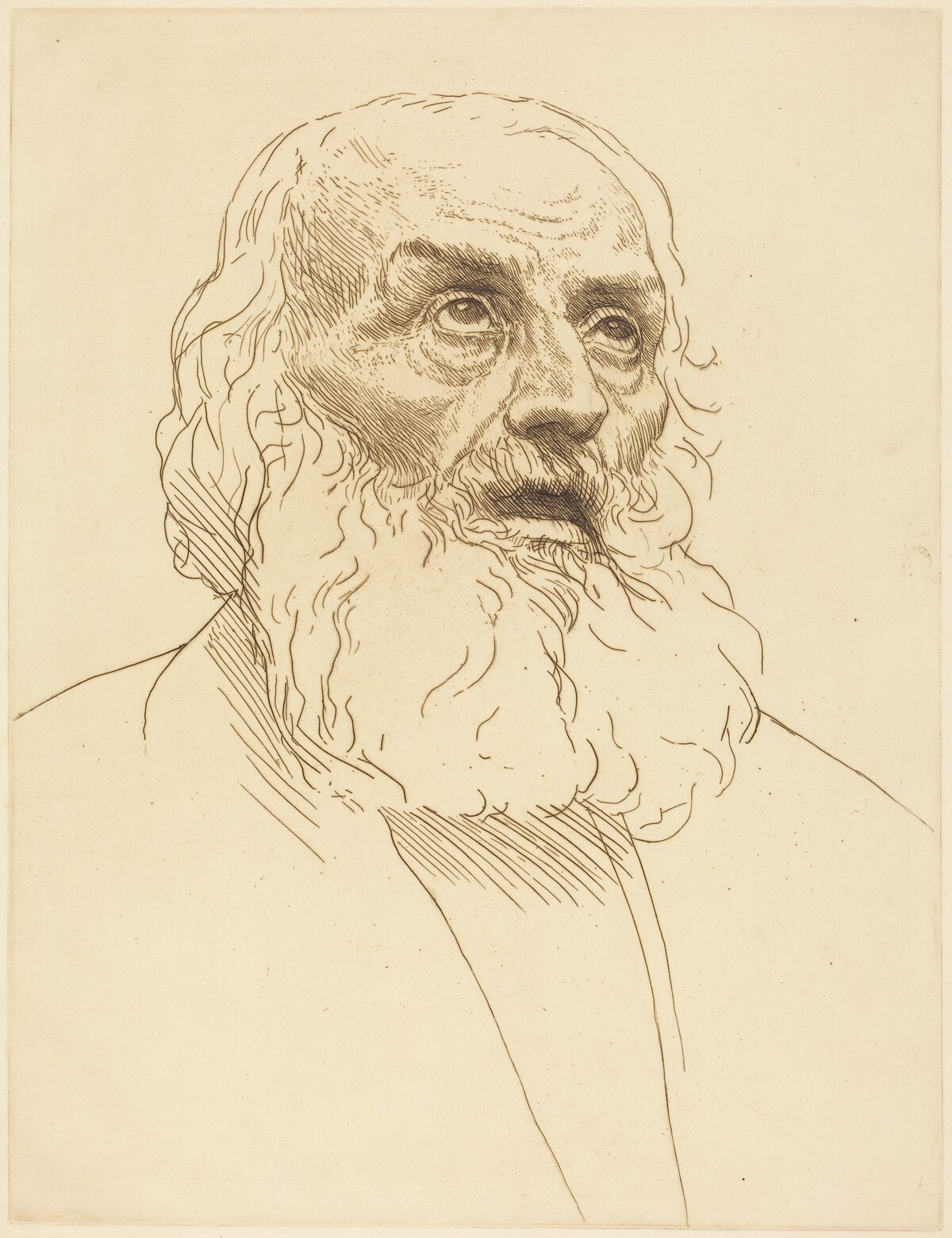 Study of an Old Man (Etude de vieillard) by Alphonse Legros