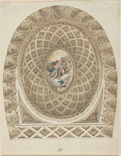 A Coffered Dome with Apollo and Phaeton