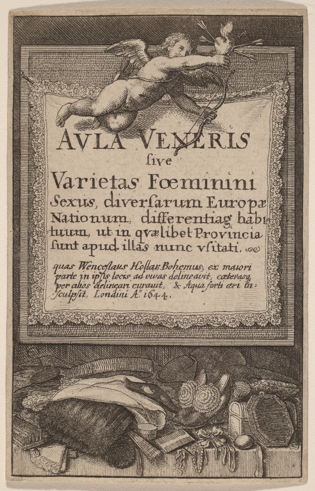 Aula Veneris: Title Page by Wenceslaus Hollar