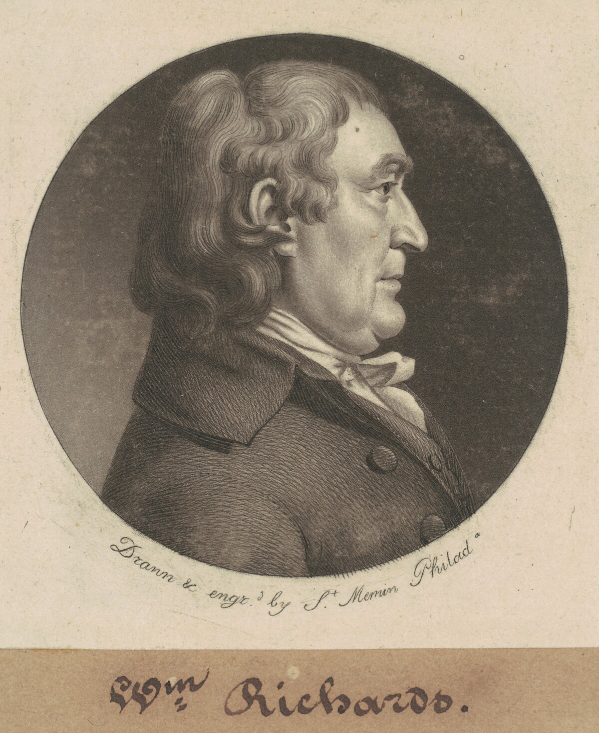 William Richards by Charles B. J. Févret de Saint-Mémin