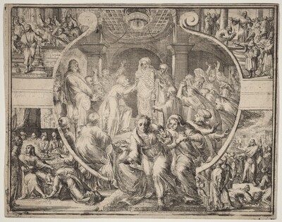 Raising of Lazarus with Scenes from the Life of Christ