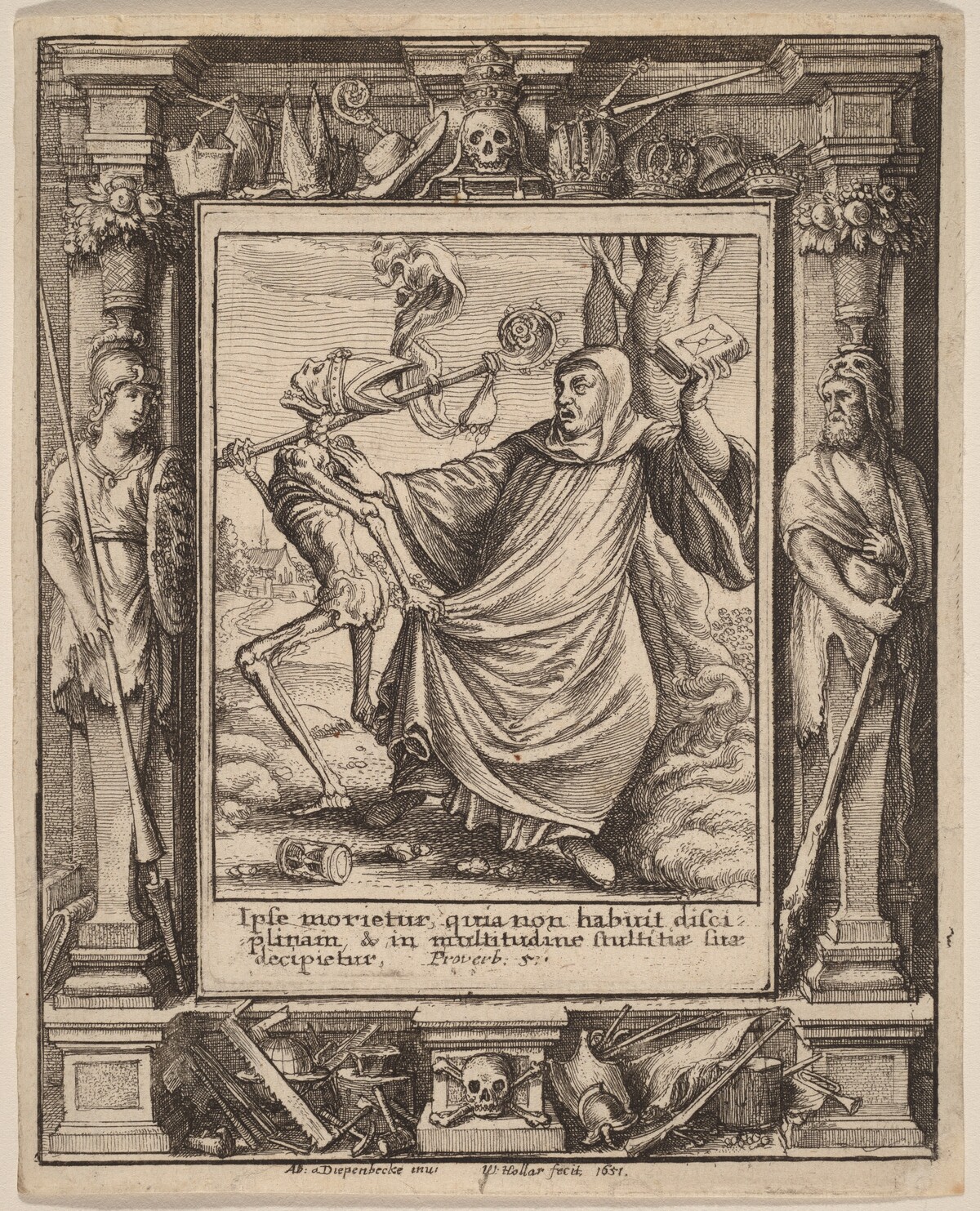 Abbot by Wenceslaus Hollar after Hans Holbein the Younger after Abraham van Diepenbeeck