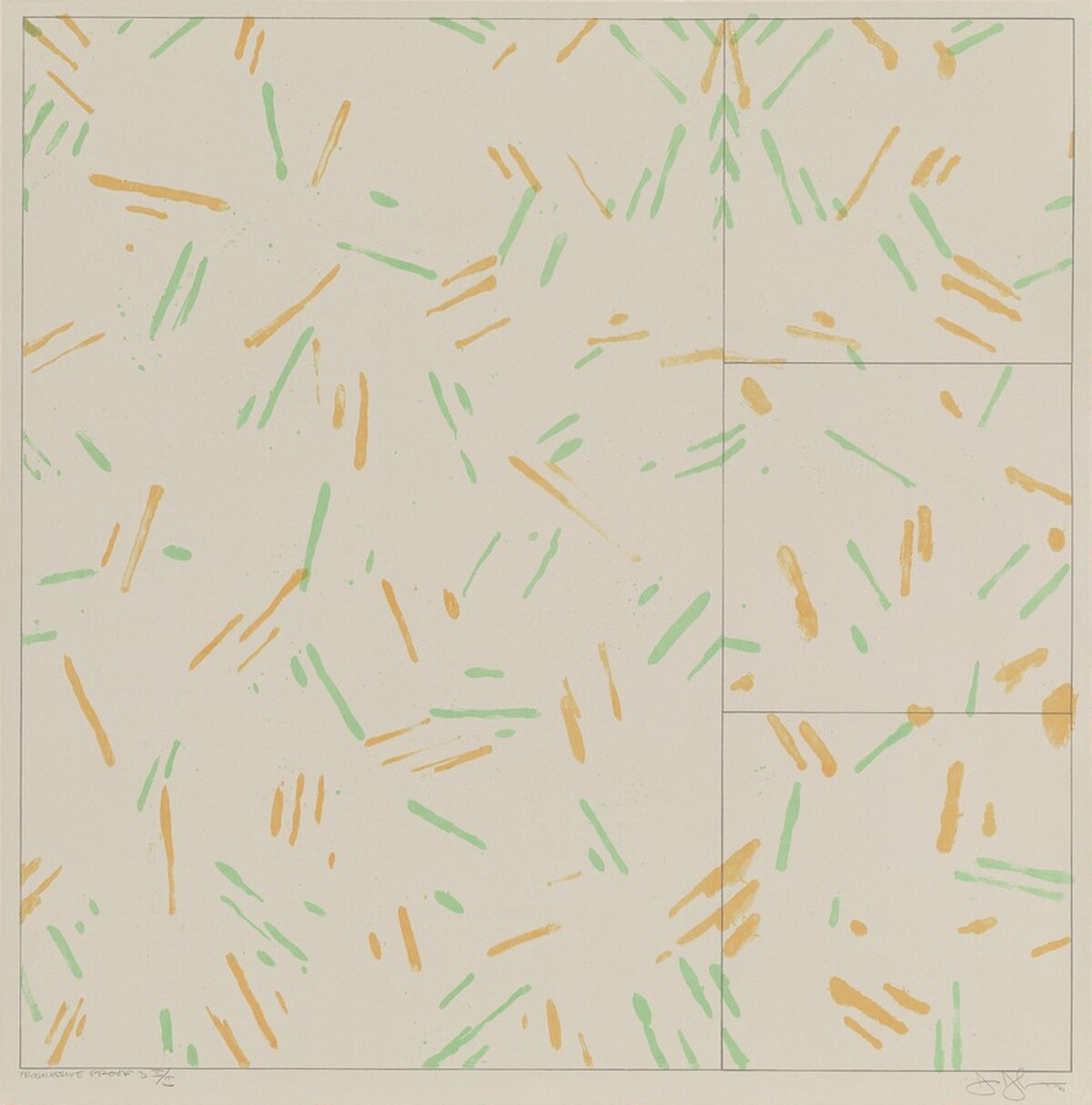 #6 (after 'Untitled 1975') [progressive proof 3] by Jasper Johns