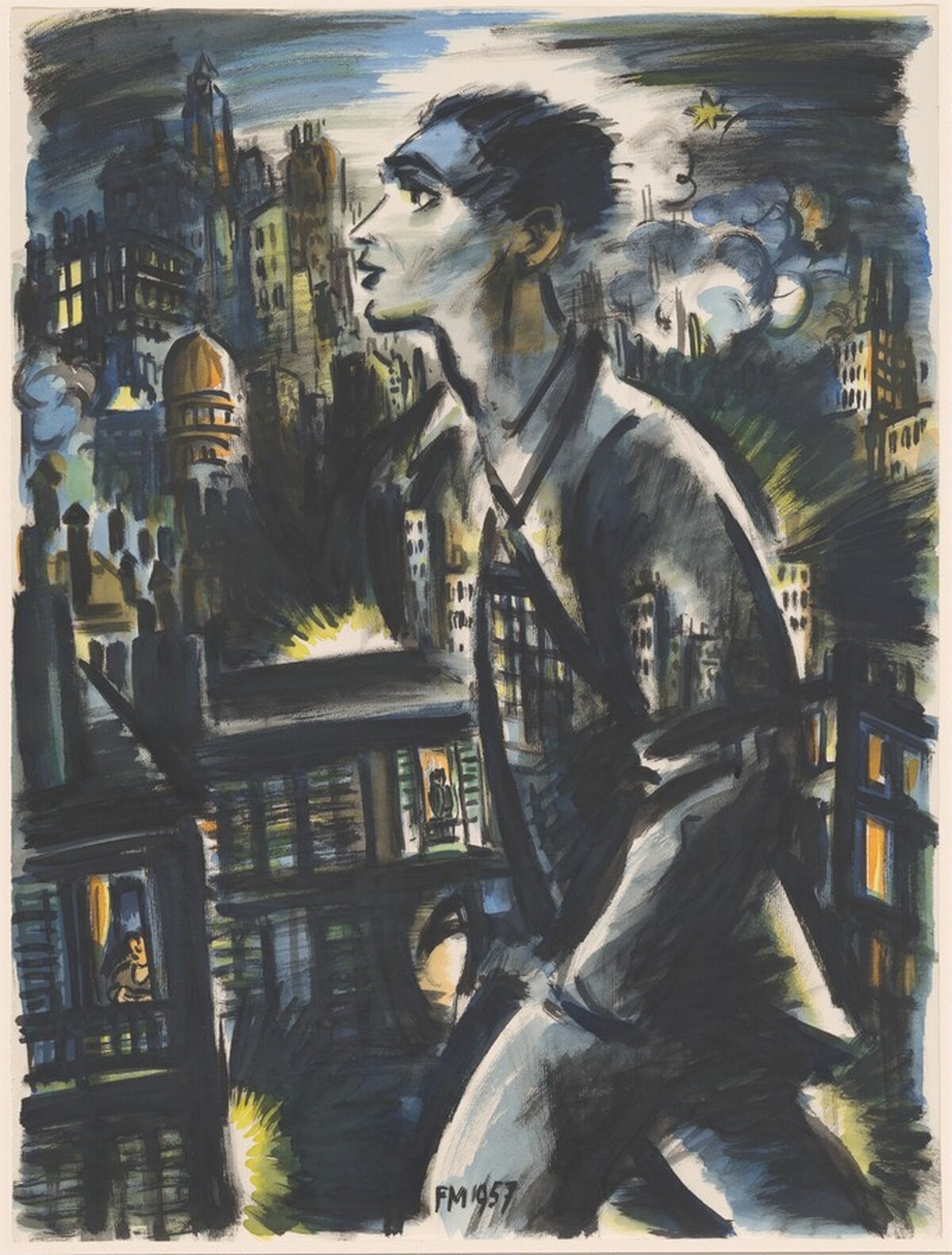 Night in the City by Frans Masereel