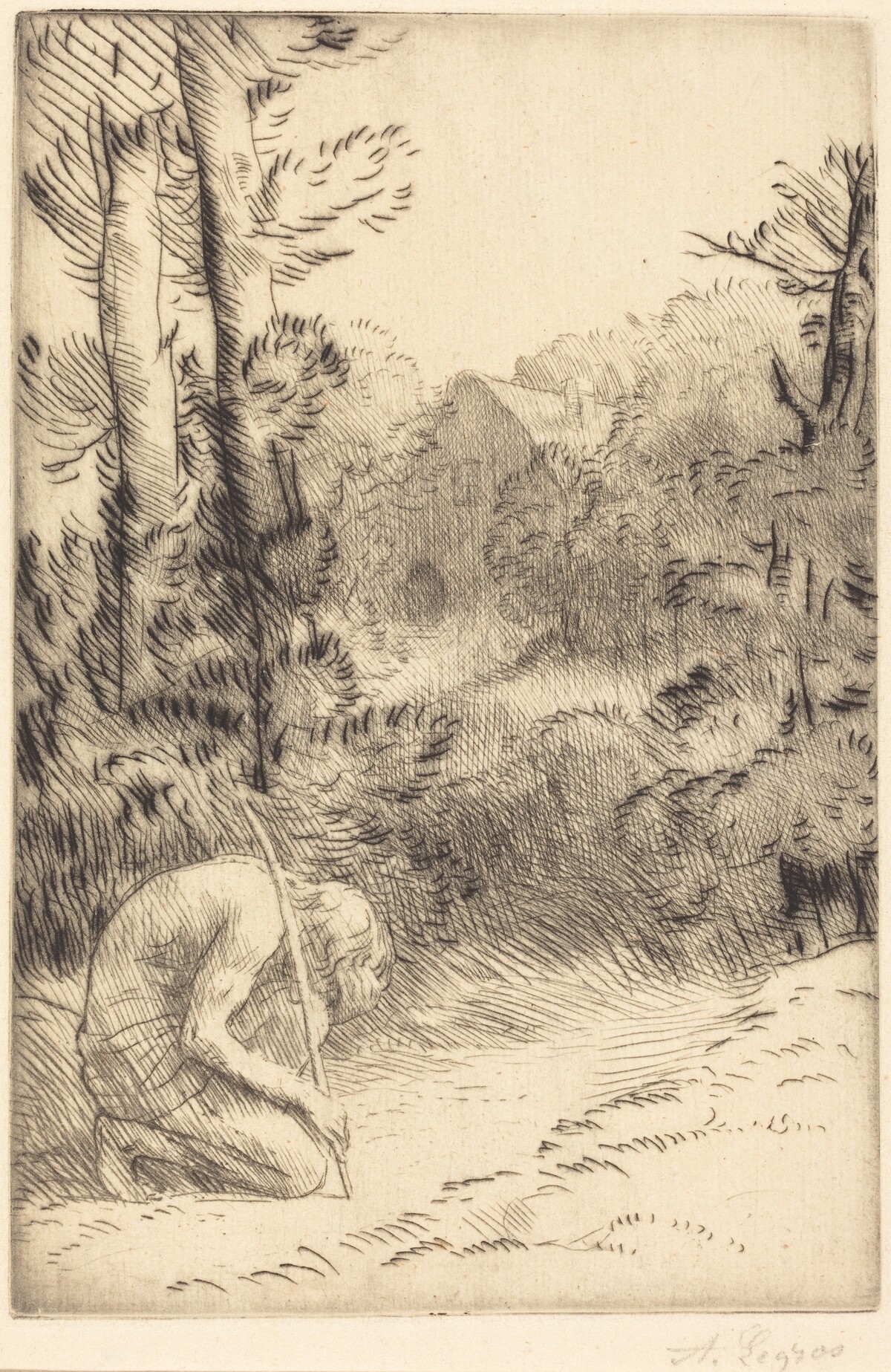 The Prodigal Son, 2nd plate (L'enfant prodigue) by Alphonse Legros