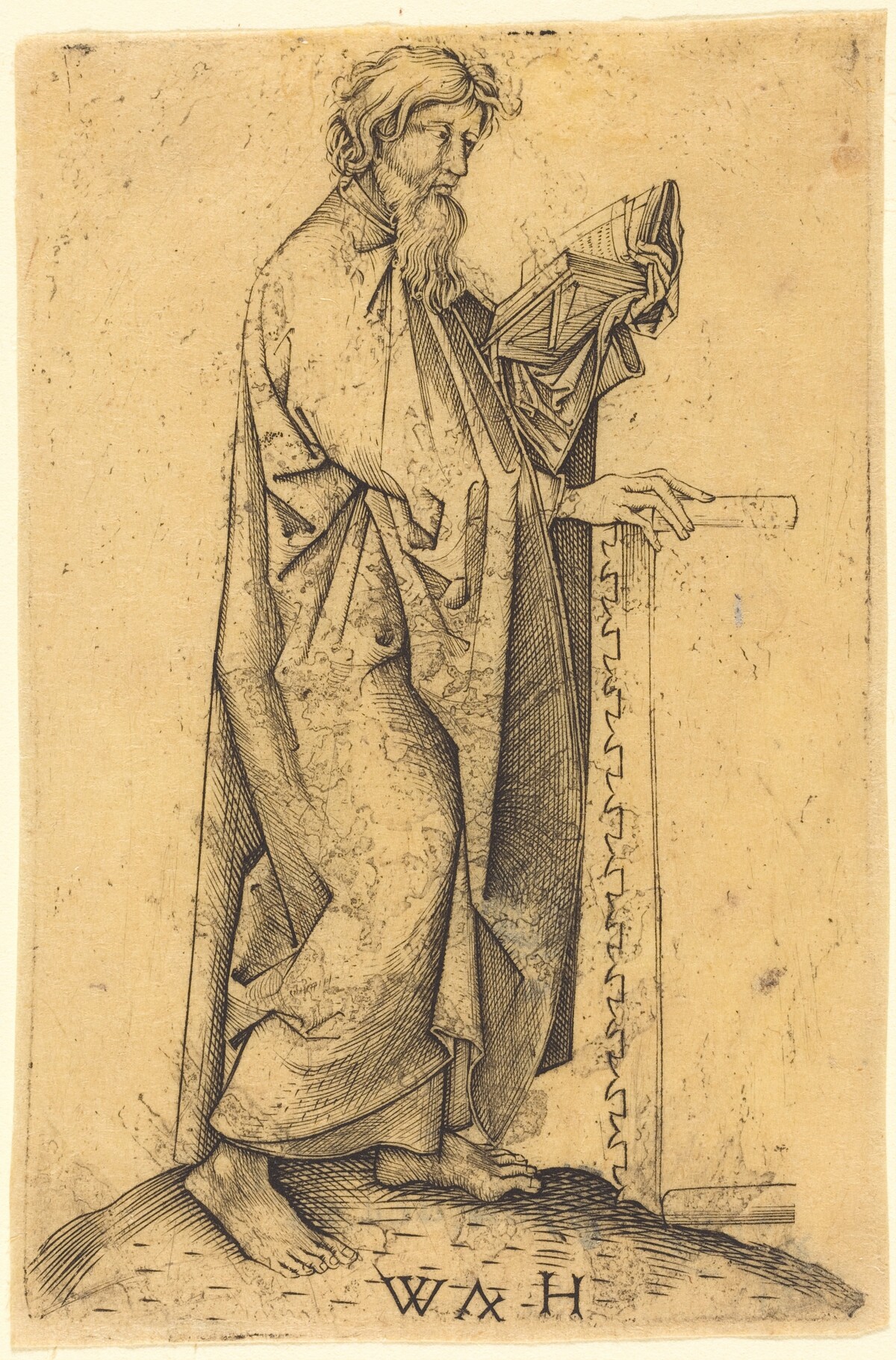 The Apostle Simon by Master WH after Martin Schongauer