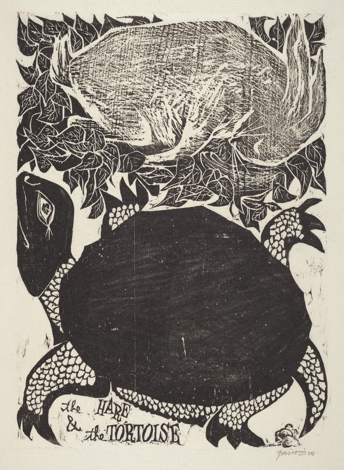 The Hare and the Tortoise by Antonio Frasconi