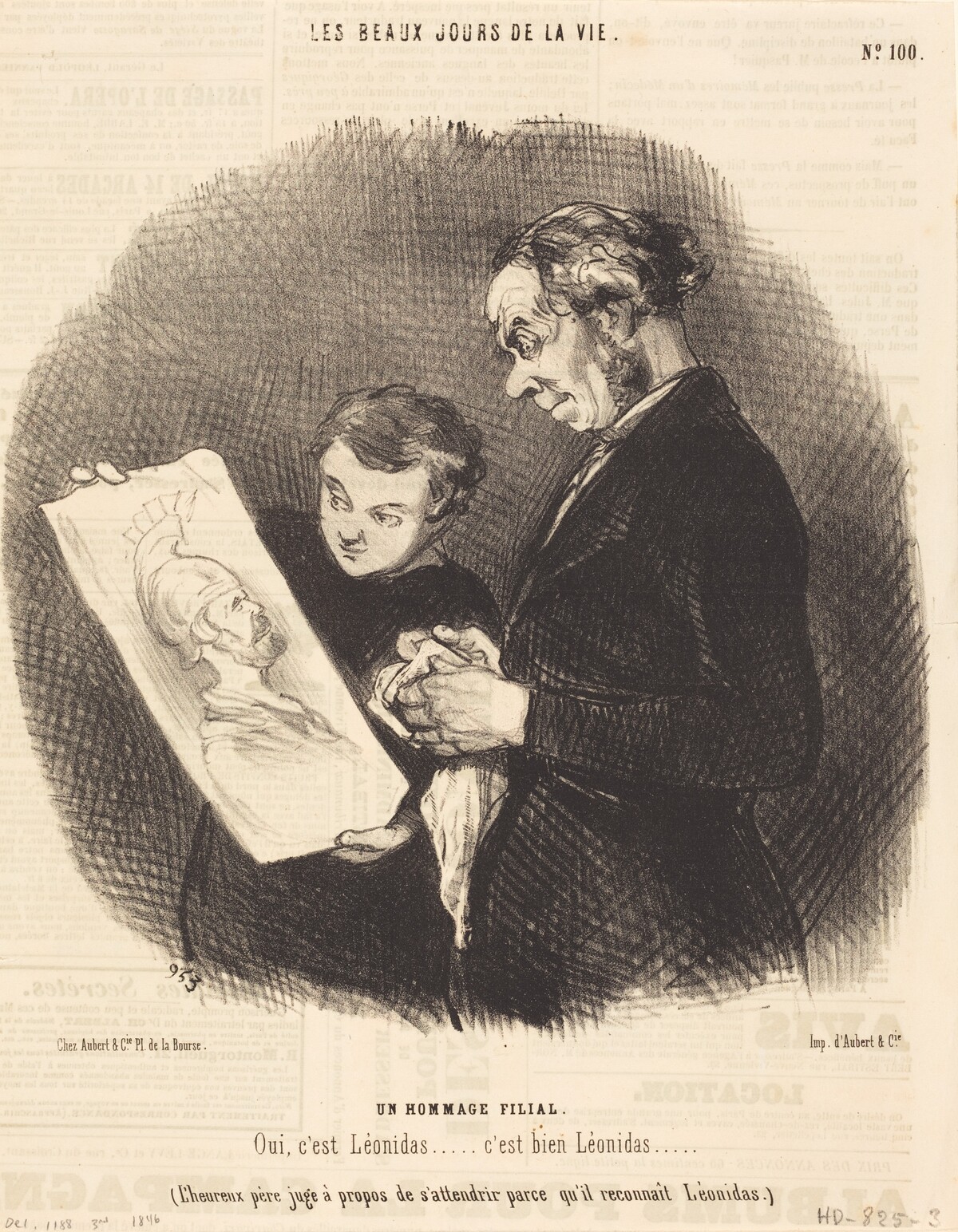 Un Hommage filial by Honoré Daumier