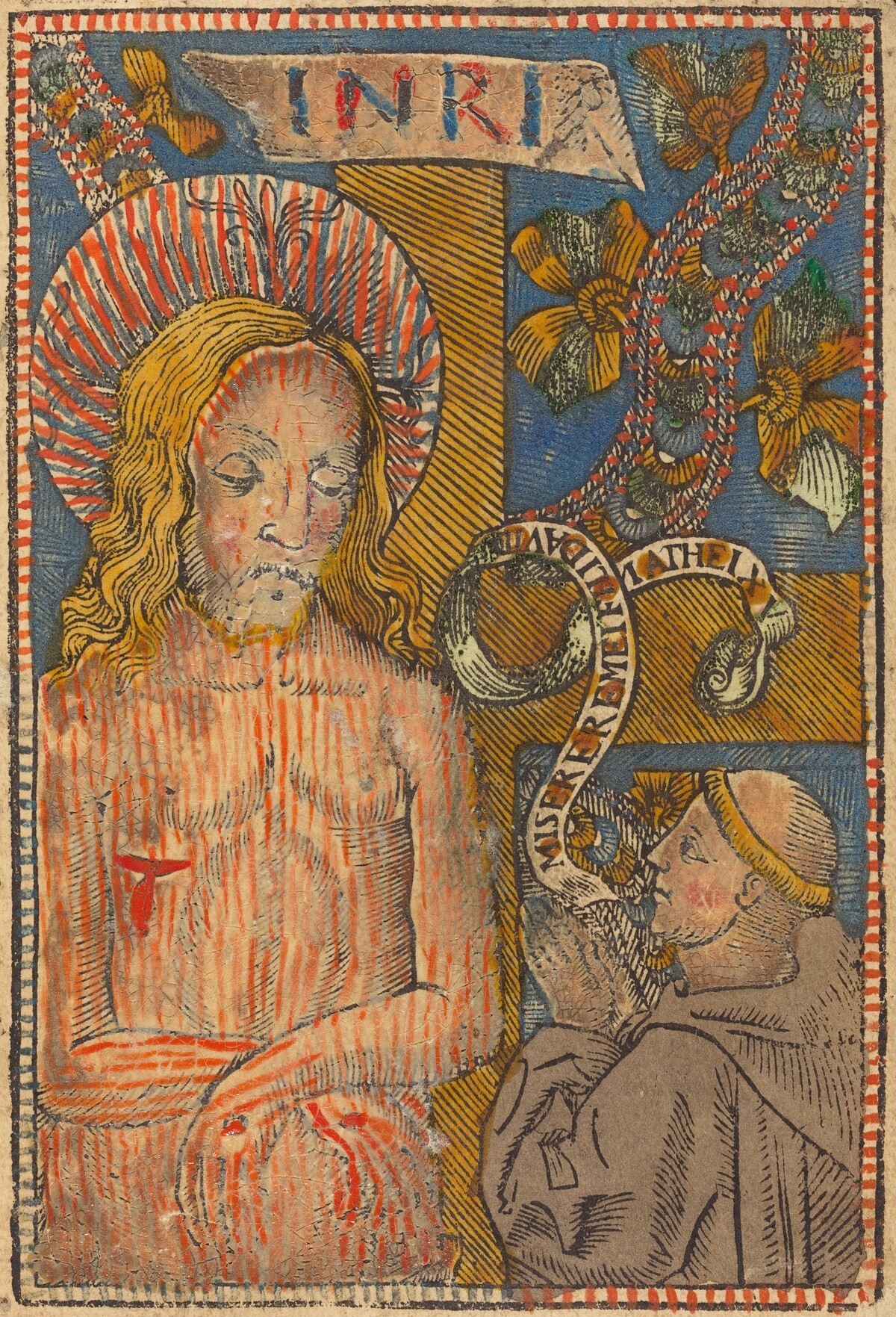 The Man of Sorrows with a Franciscan by French 15th Century