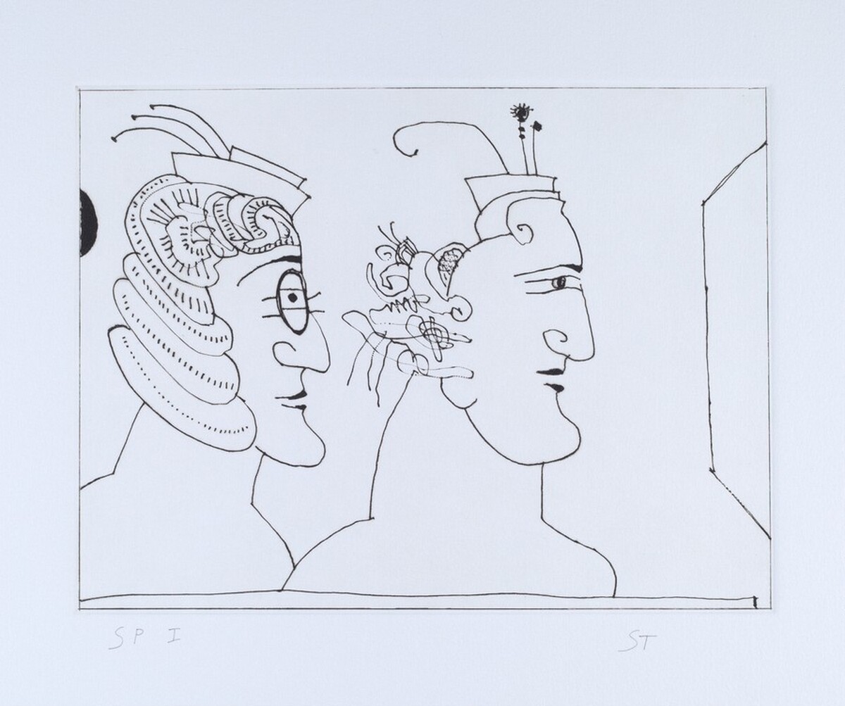 Two Women by Saul Steinberg