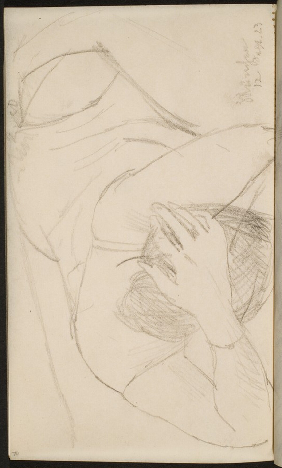Liegende Frau in Wäsche (Woman in Corset Reclining ) [p. 70] by Max Beckmann