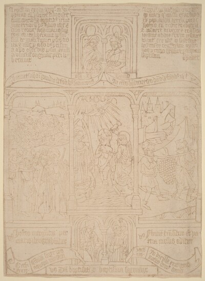 The Baptism of Christ; Pharoah Passing through the Red Sea; Joshua and Caleb