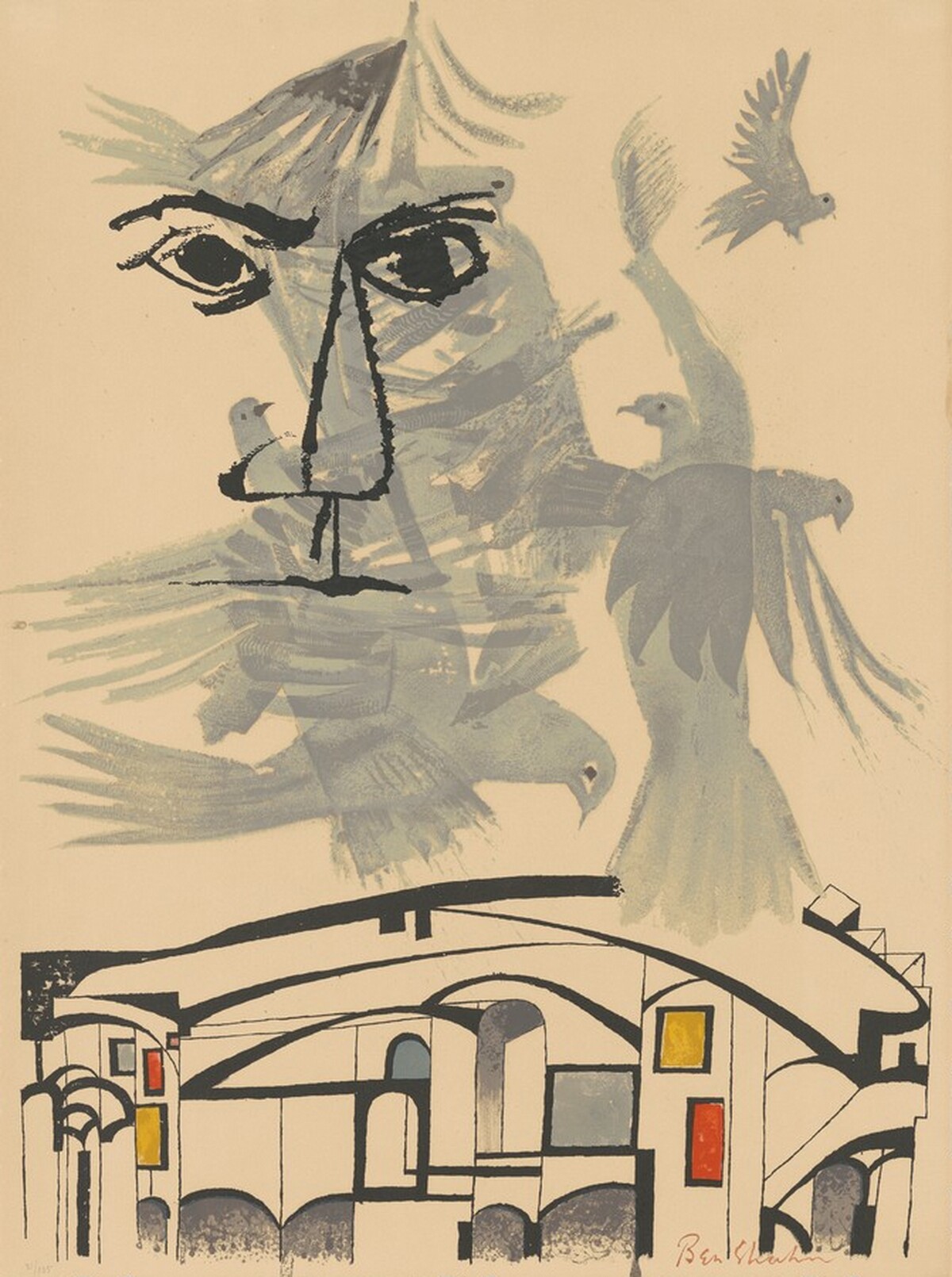 Birds over the City by Ben Shahn
