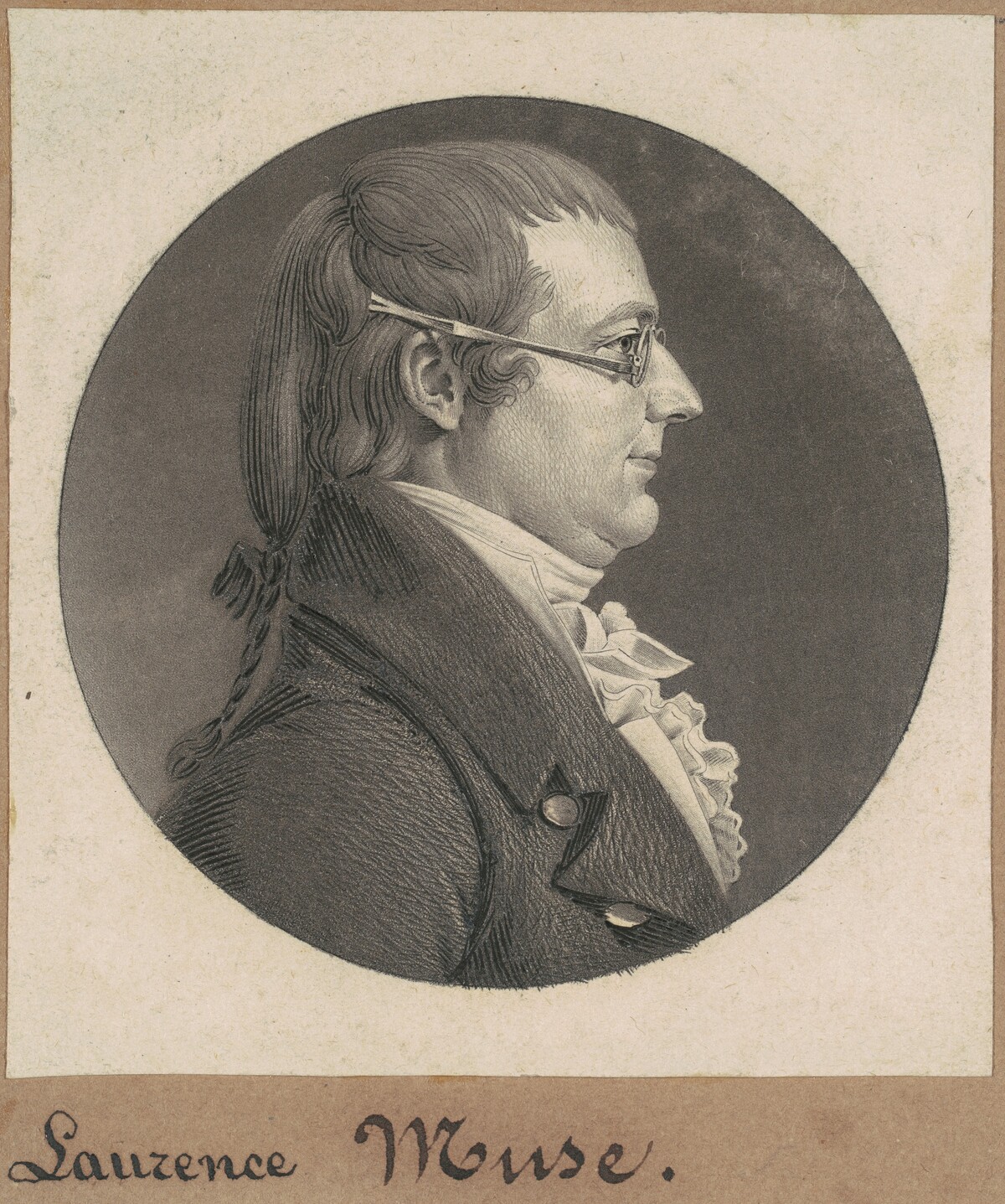 Lawrence Muse by Charles B. J. Févret de Saint-Mémin