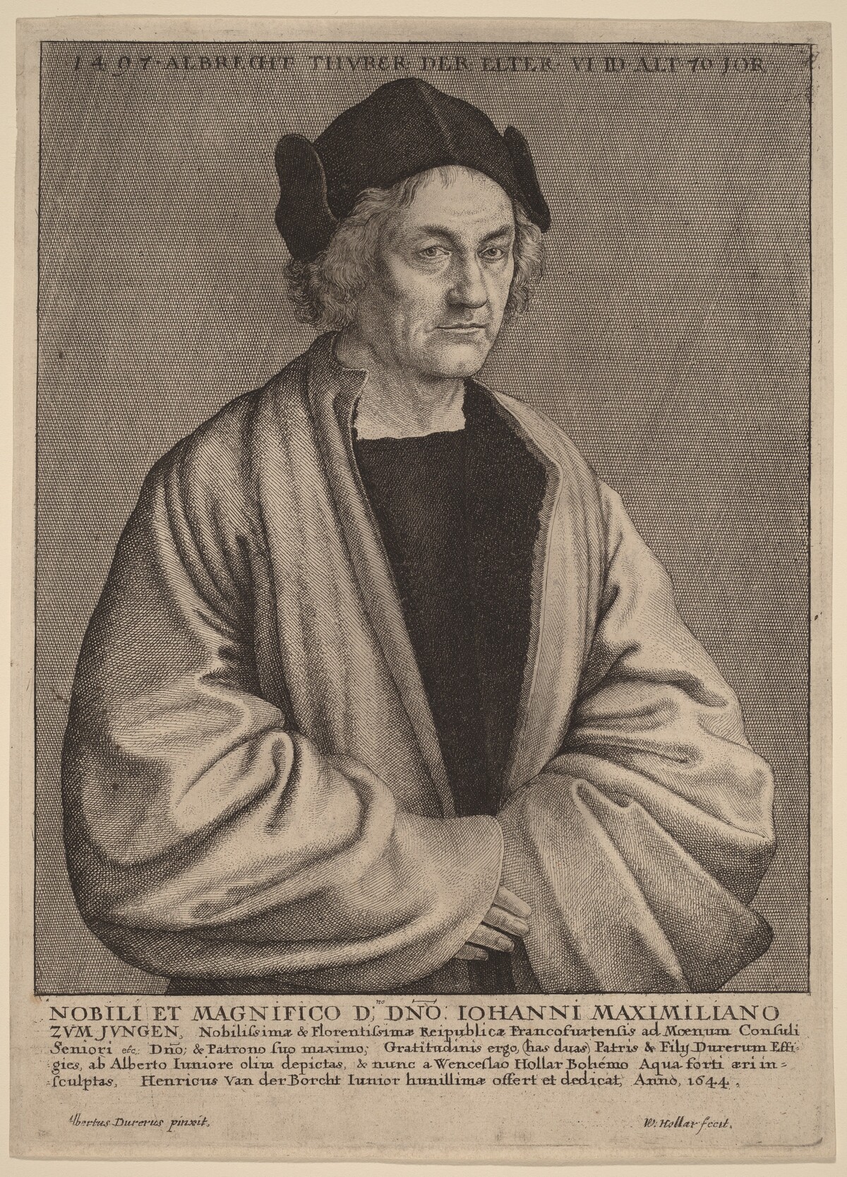 Albrecht Durer's Father by Wenceslaus Hollar after Albrecht Dürer