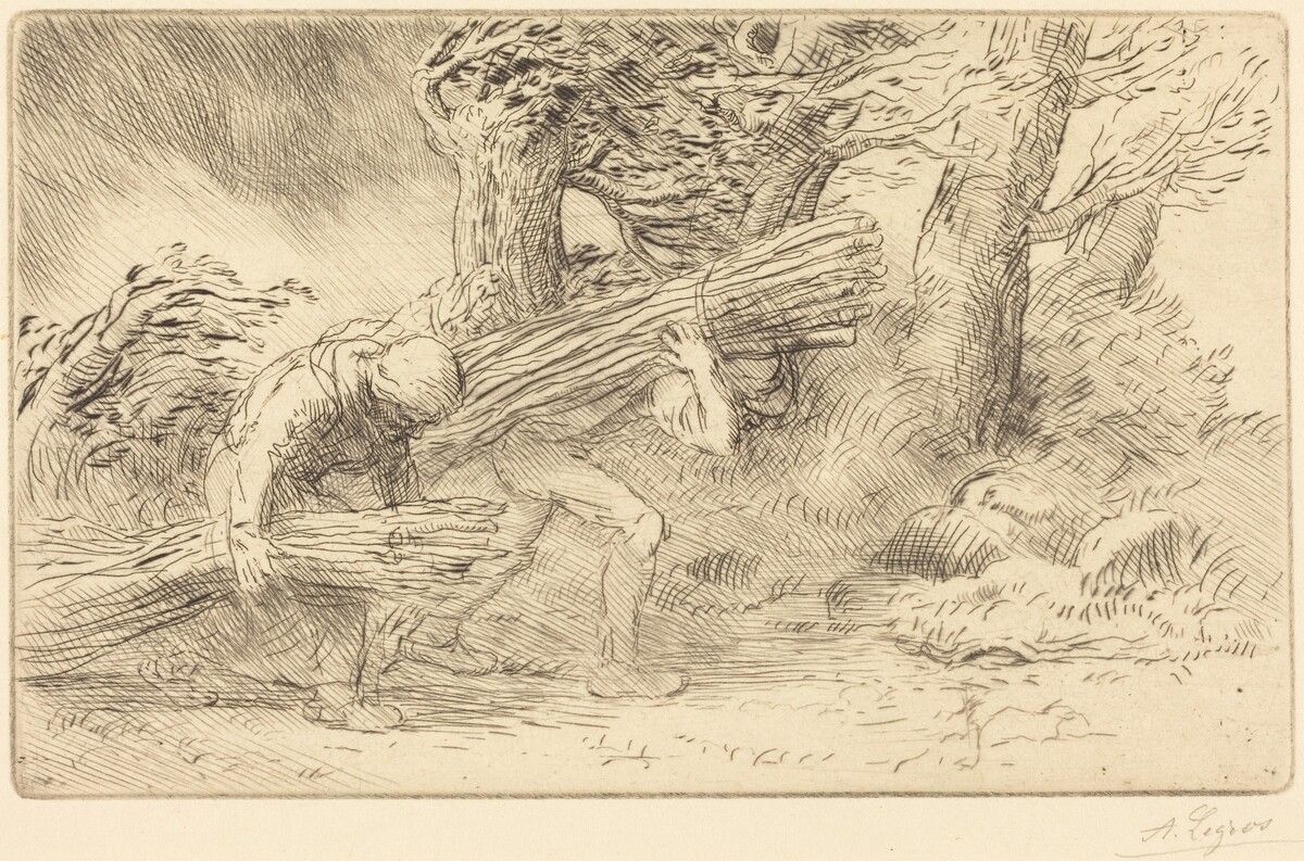 Fagot-gatherers (Les fagottiers) by Alphonse Legros
