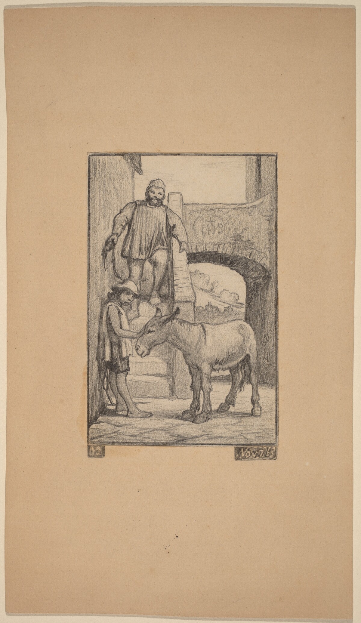 The Son and the Donkey by Elihu Vedder