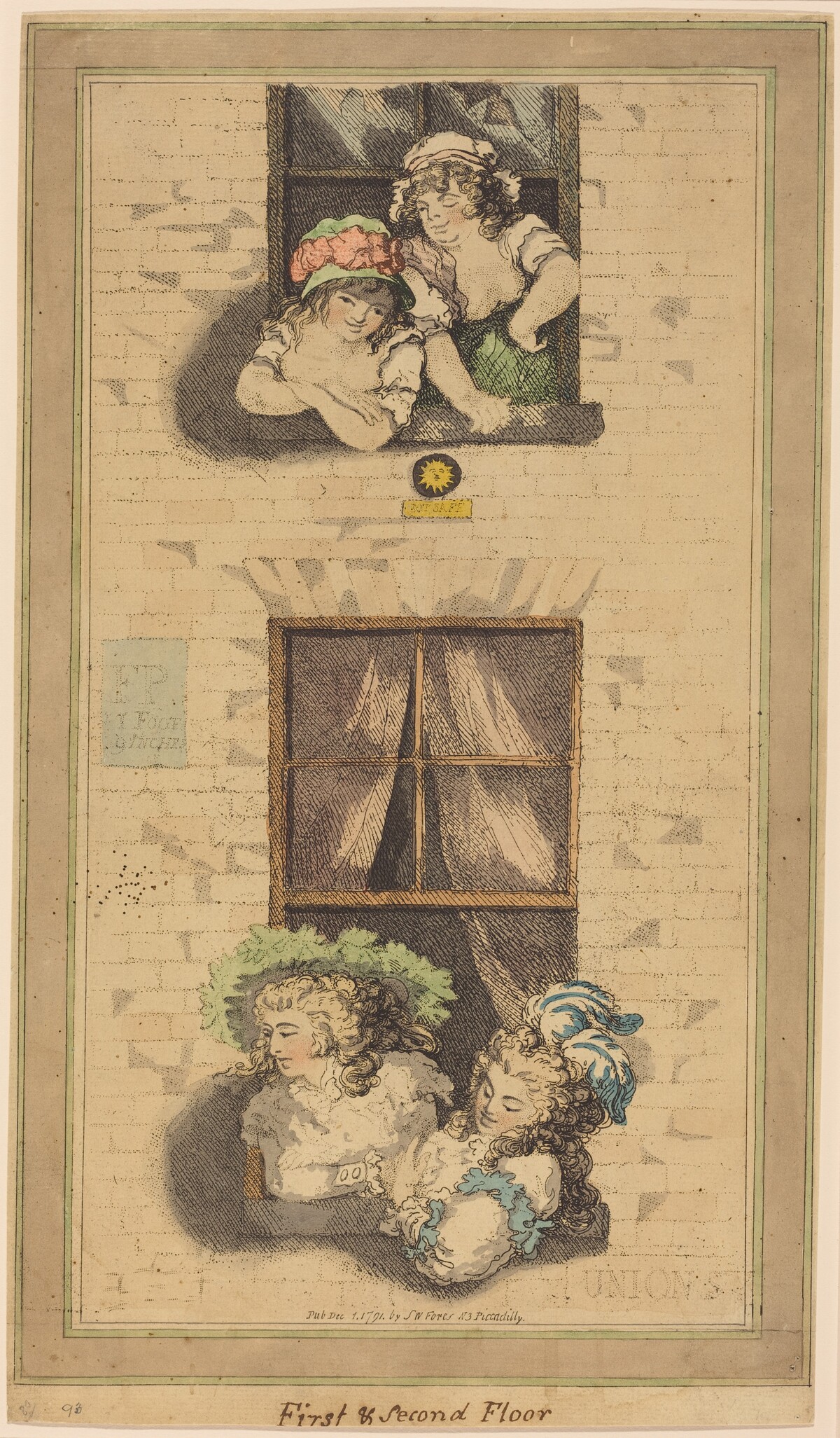 First and Second Floor by Thomas Rowlandson