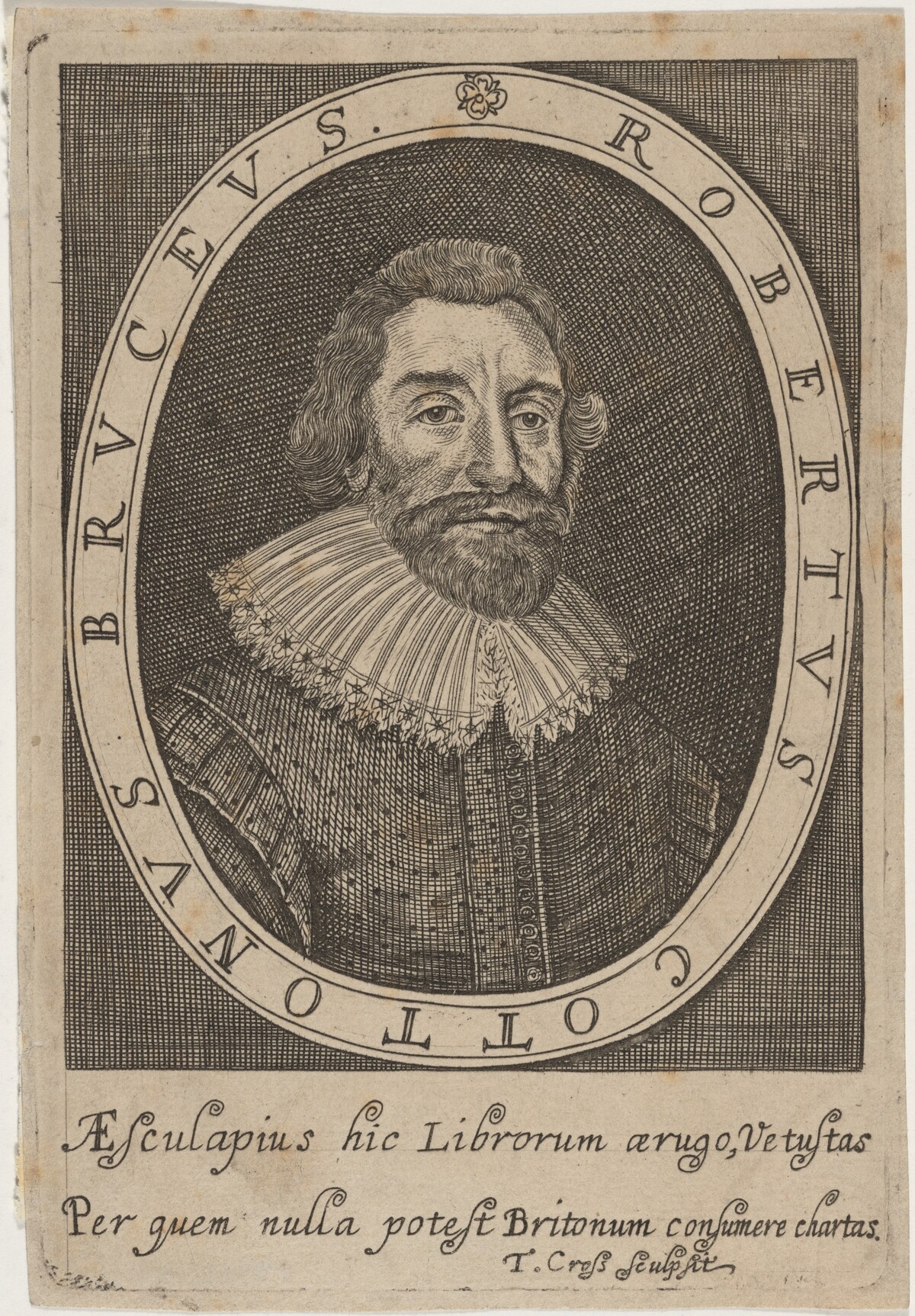 Robertus Cottonus Bruceus (Sir Robert Cotton) by Thomas Cross