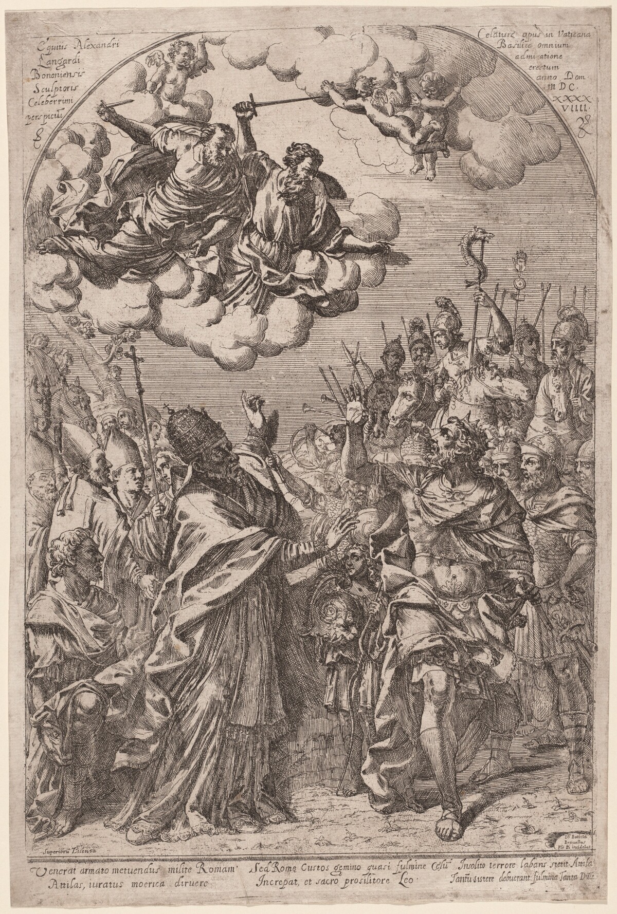 Attila at the Gates of Rome by Giovanni Battista Bracelli, after Alessandro Algardi